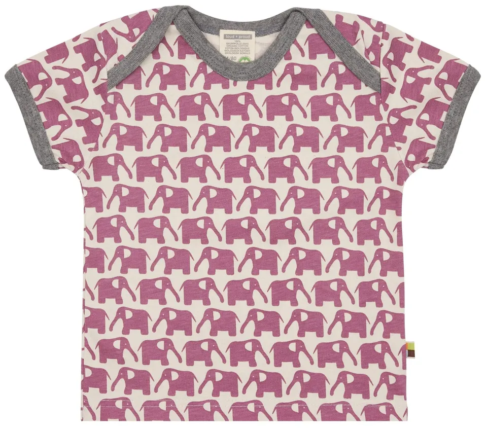 loud-proud-classics-t-shirt-elefanten-shirt-grape-bio-30 image 1