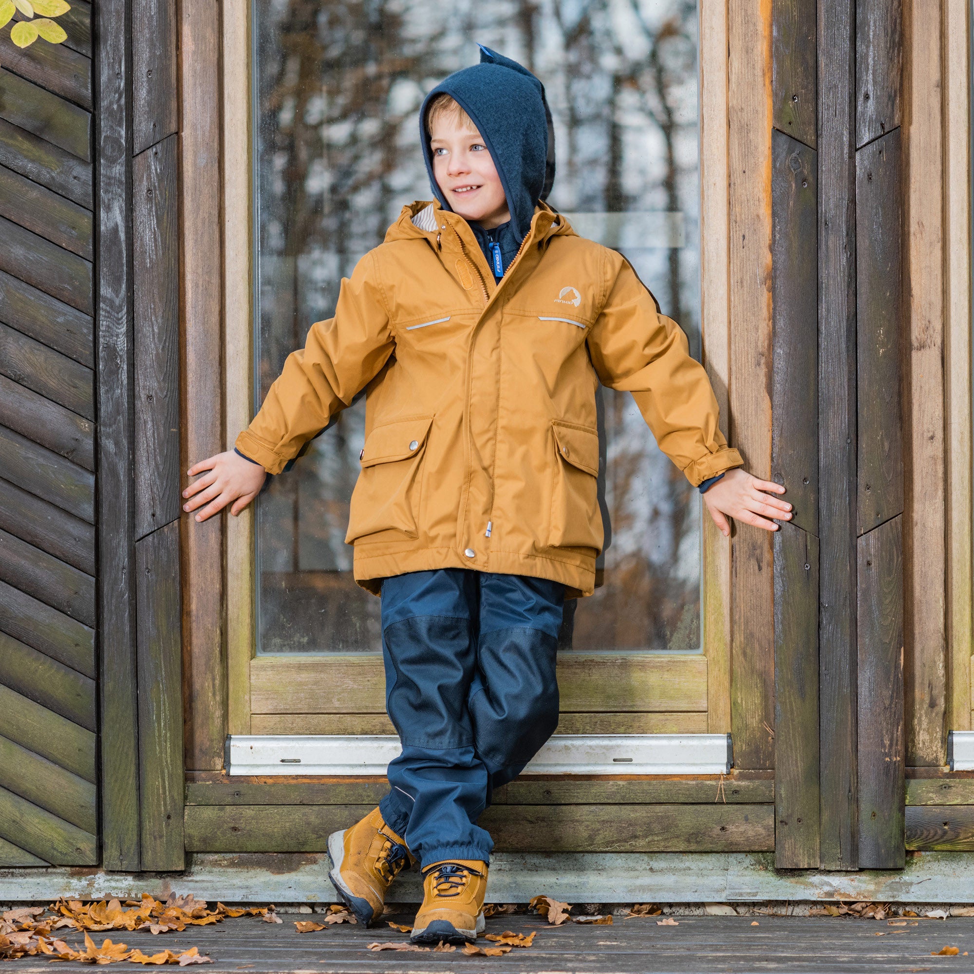 finkid-lokkimaa-kinder-outdoorparka-cinnamon-wasserdicht image 6