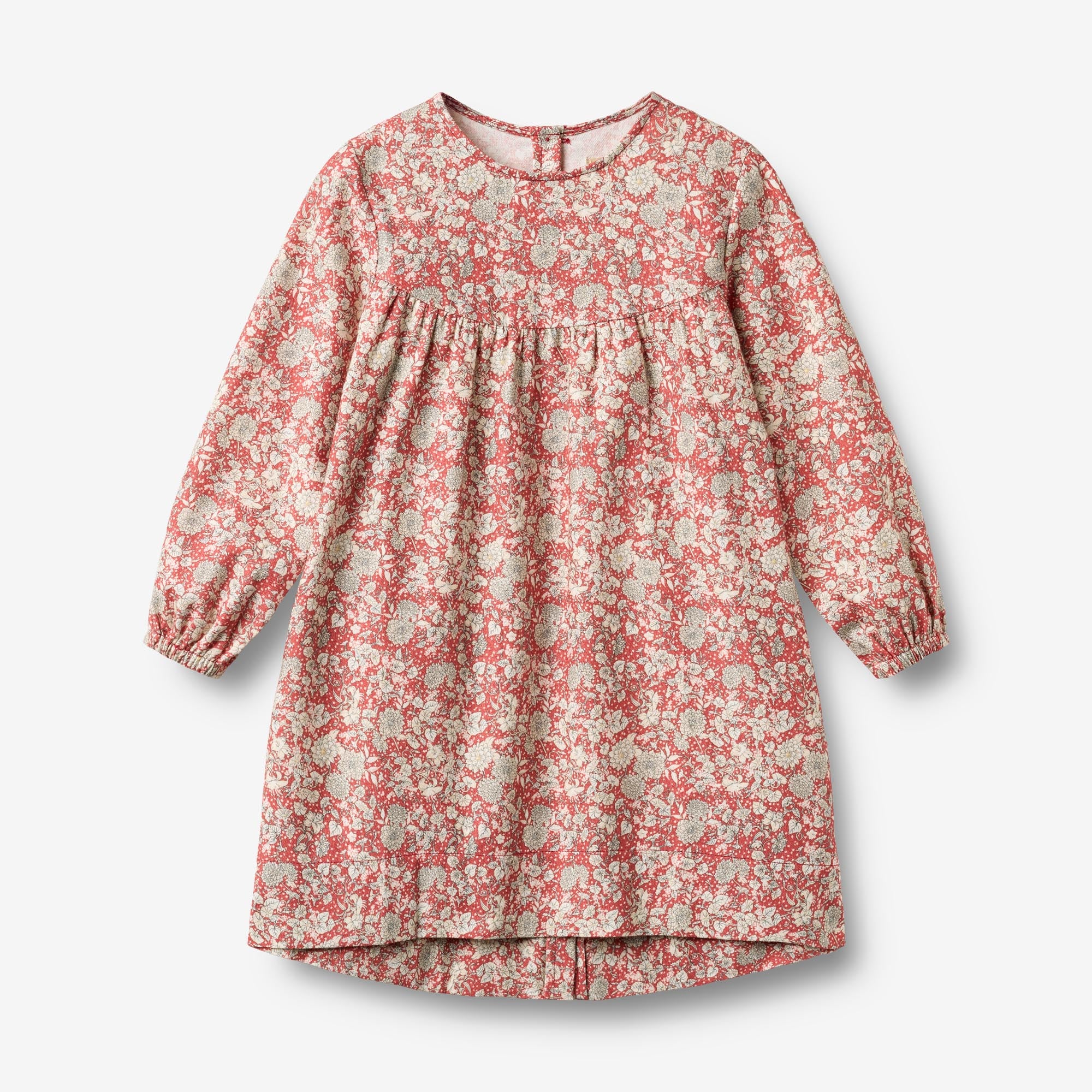 wheat-fenja-dress-l-s-m-dchenkleid-raspberry-flowers-bio-baumwolle image 1