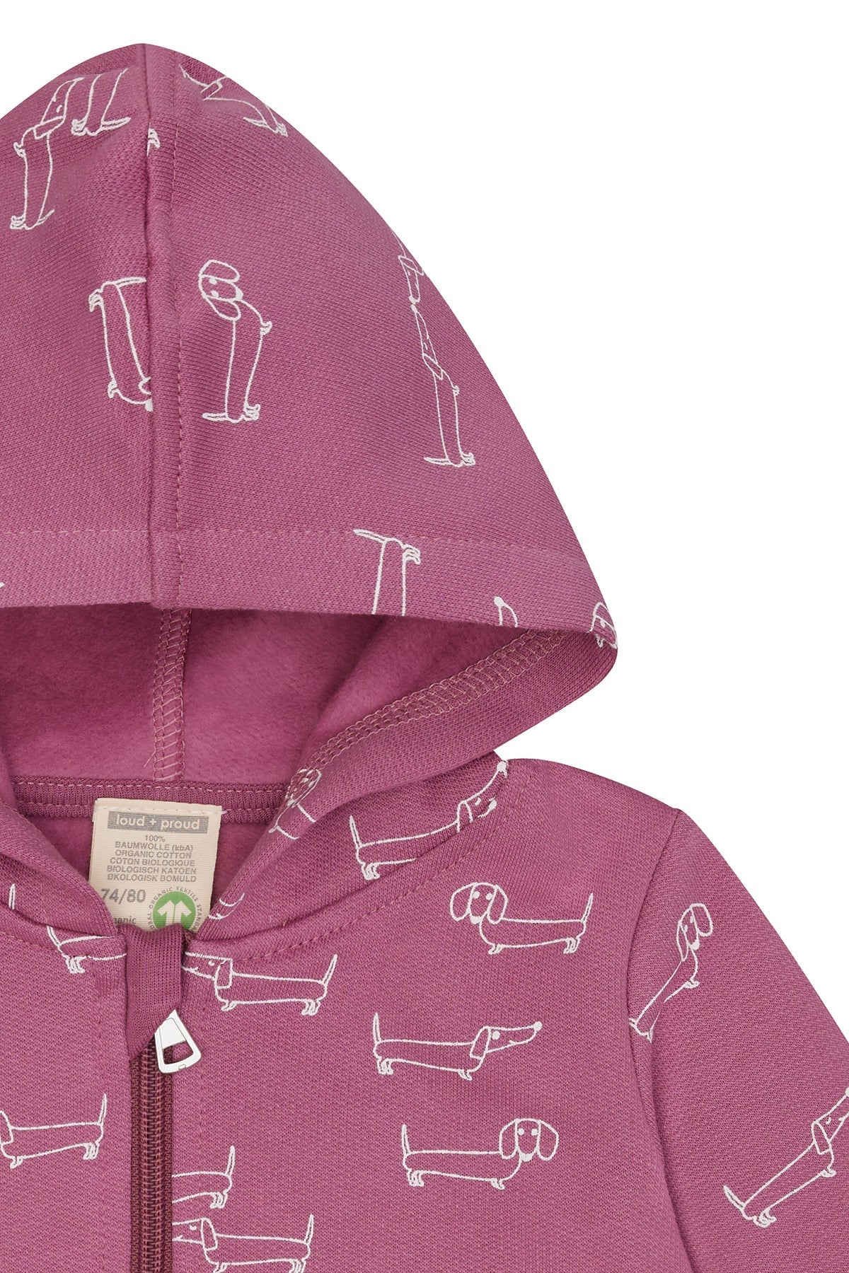 loud-proud-classics-sweatjacke-kapuze-curry-dackel image 6