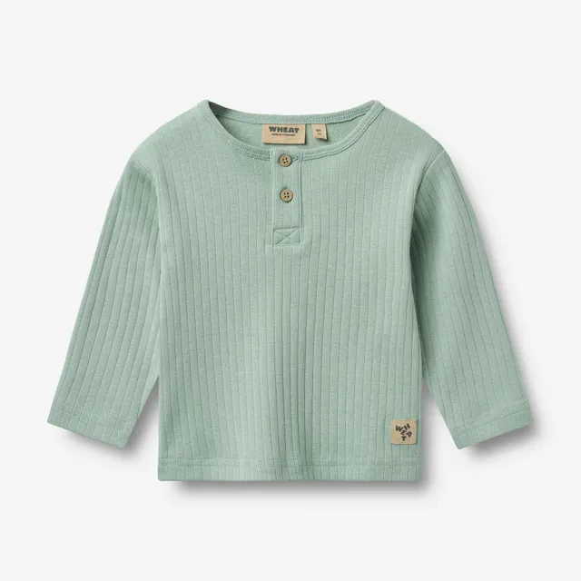 wheat-clothing-t-shirt-l-s-morris-langarmshirt-green-pool-bio image 1