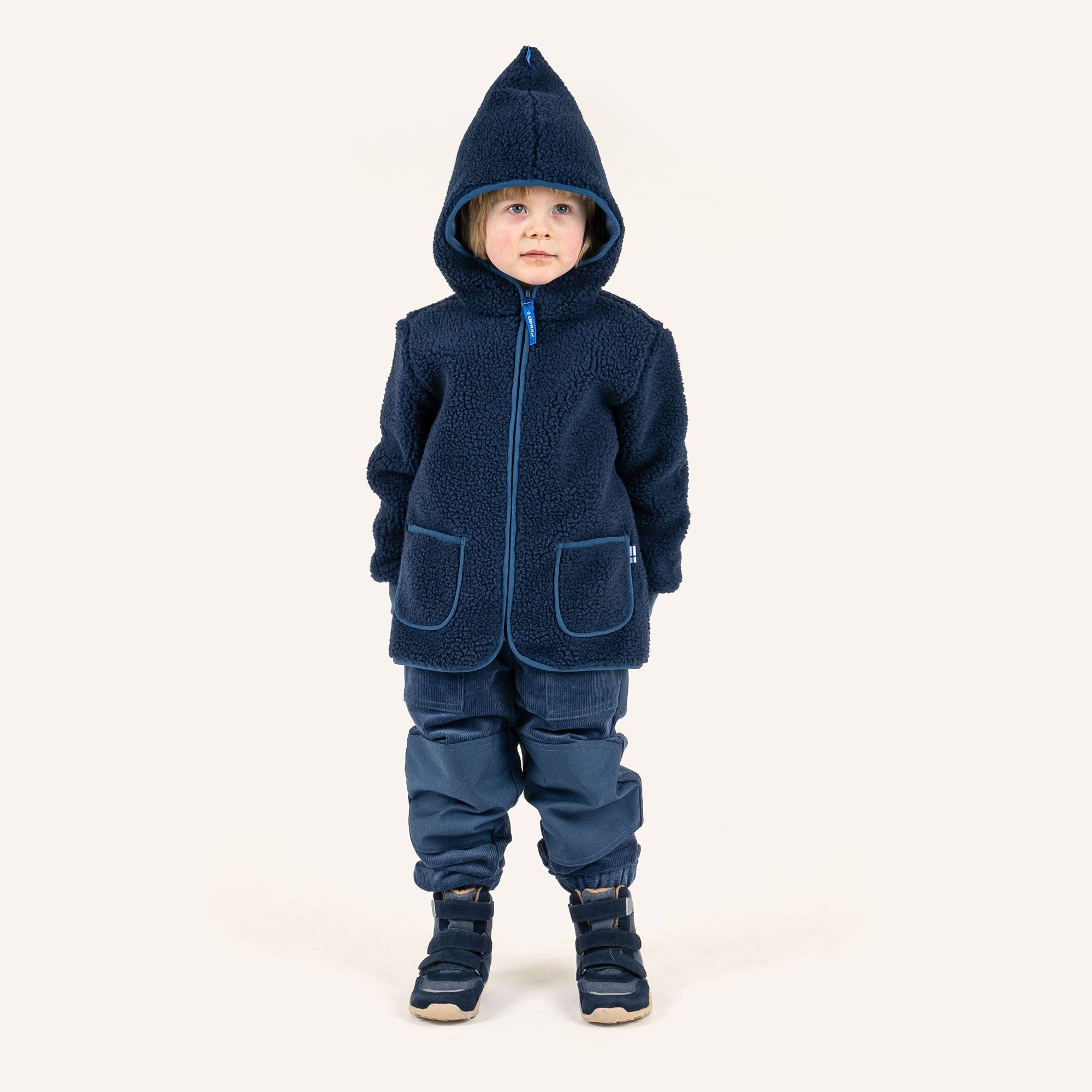 finkid-husky-tonttu-teddy-kinder-jacke-navy-denim-80-90-teddyfleece image 2