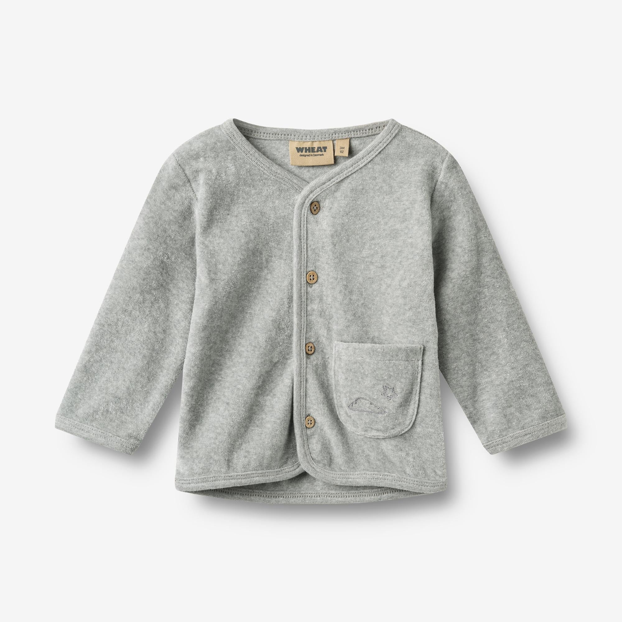 wheat-toto-sky-sweat-cardigan-strickjacke-melange-grey-bio image 1