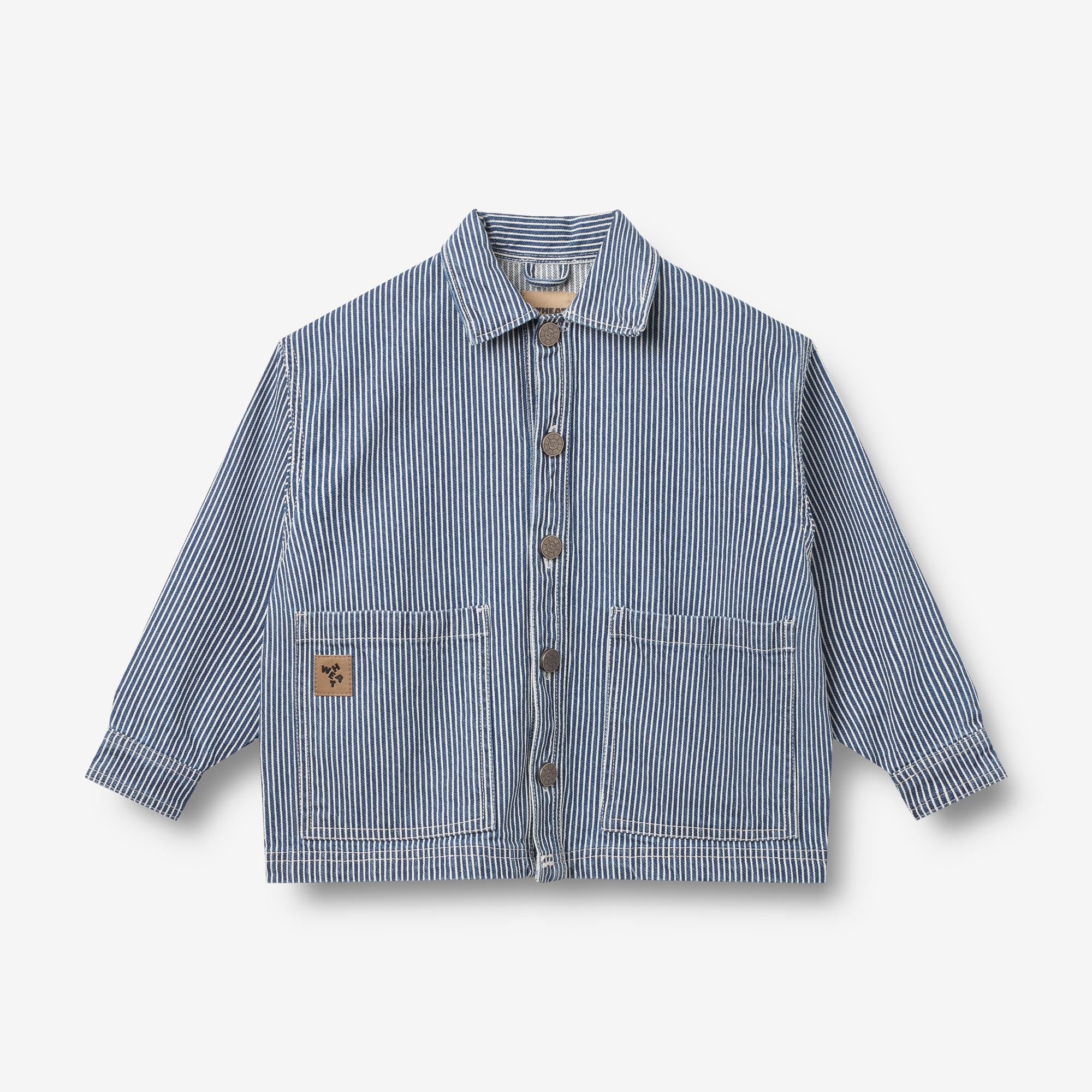 wheat-cole-overshirt-kinder-bio-baumwolle-denim-stripe image 1