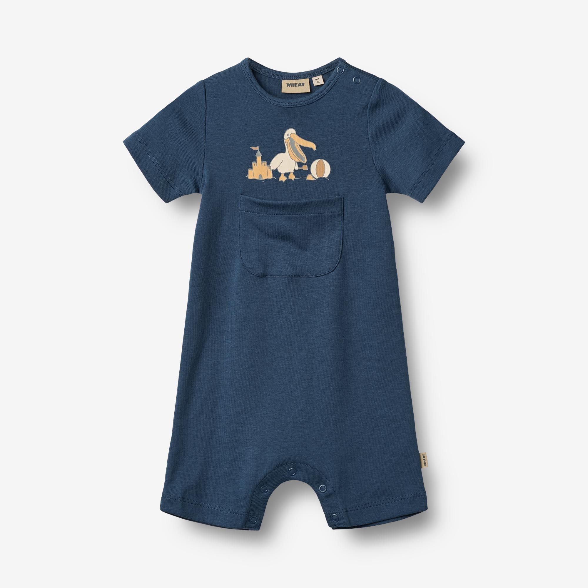 wheat-playsuit-per-blue-waves-baby-strampler-bio-kurz image 1