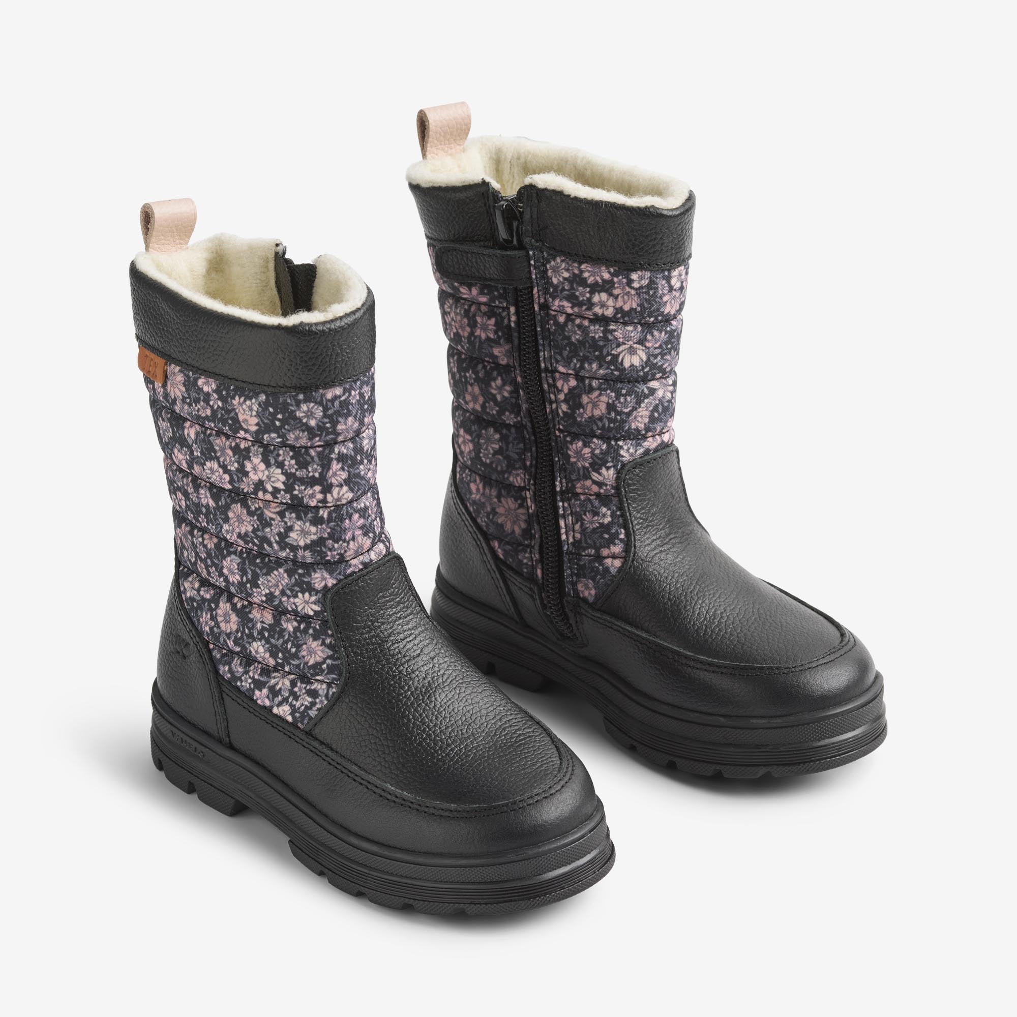 wheat-koa-winterstiefel-dark-charcoal-flowers-leder-gr-22-35 image 1