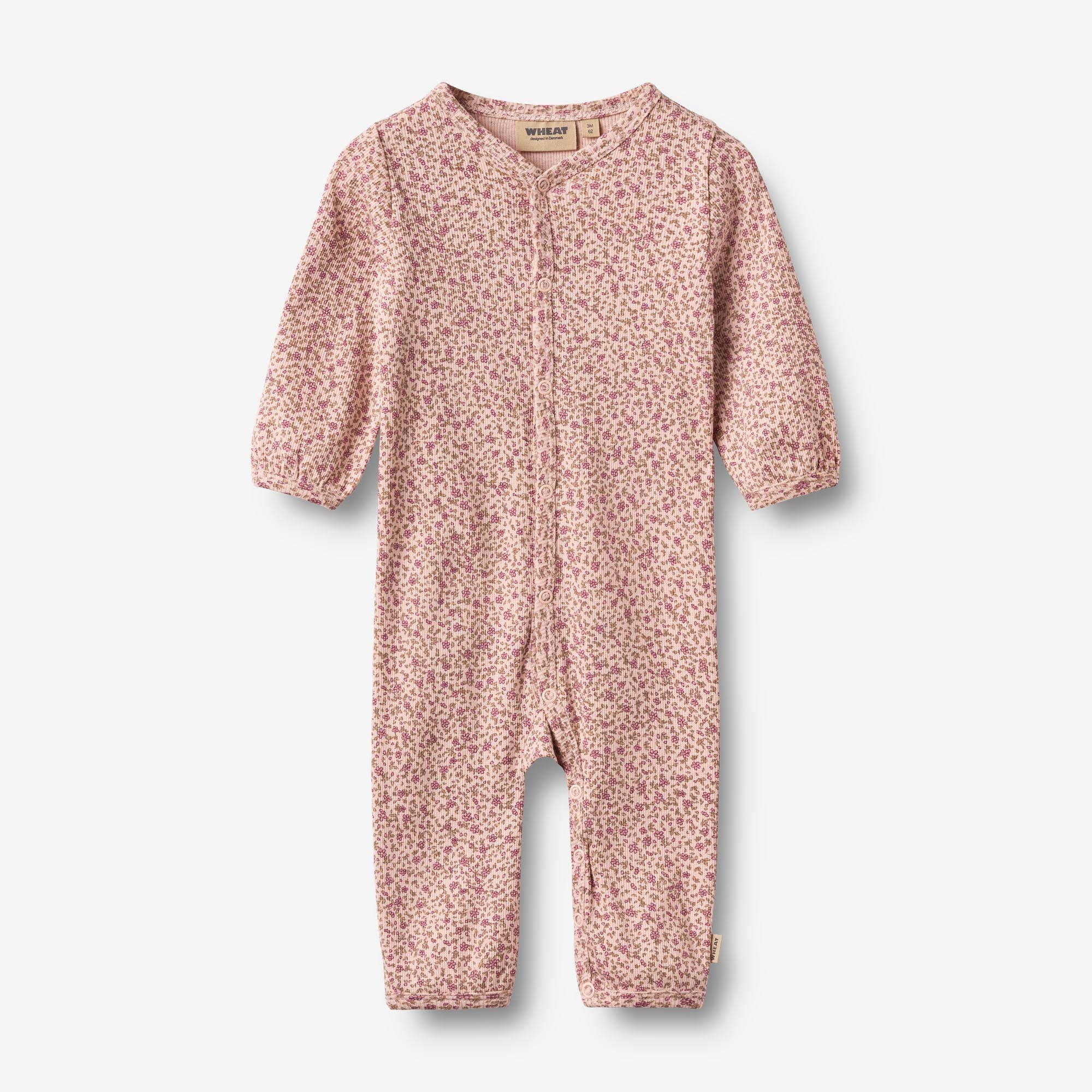 wheat-nikola-strampler-dim-rose-bows-baby-bio-baumwolle image 1