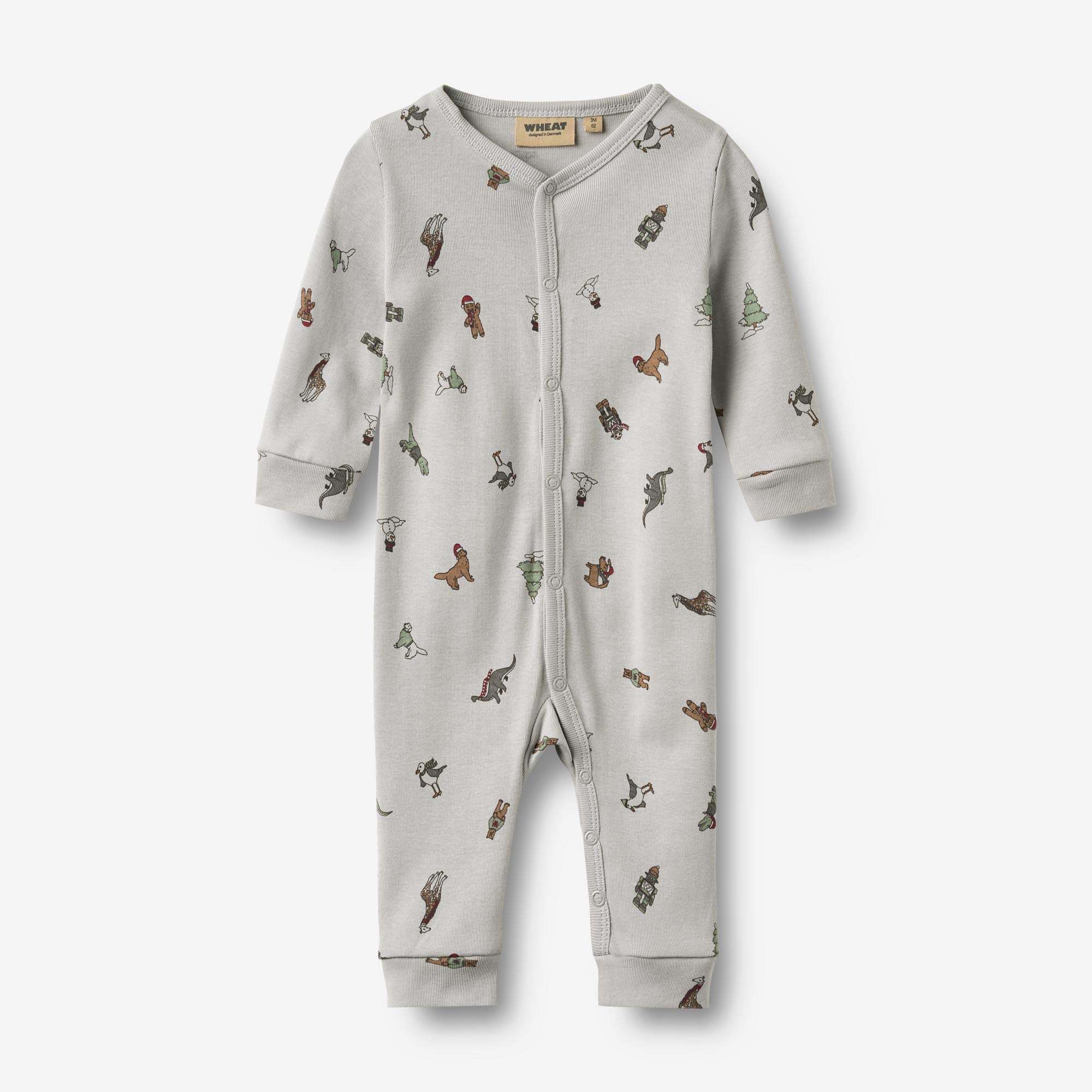 wheat-bendji-jumpsuit-winter-friends-baby-strampler-bio-baumwolle image 1