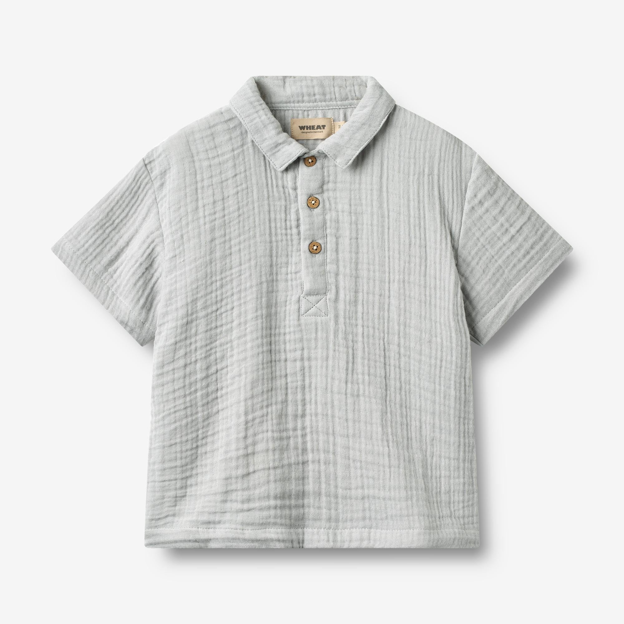wheat-clothing-shirt-s-s-svend-hemd-light-blue-bio-baumwolle image 1