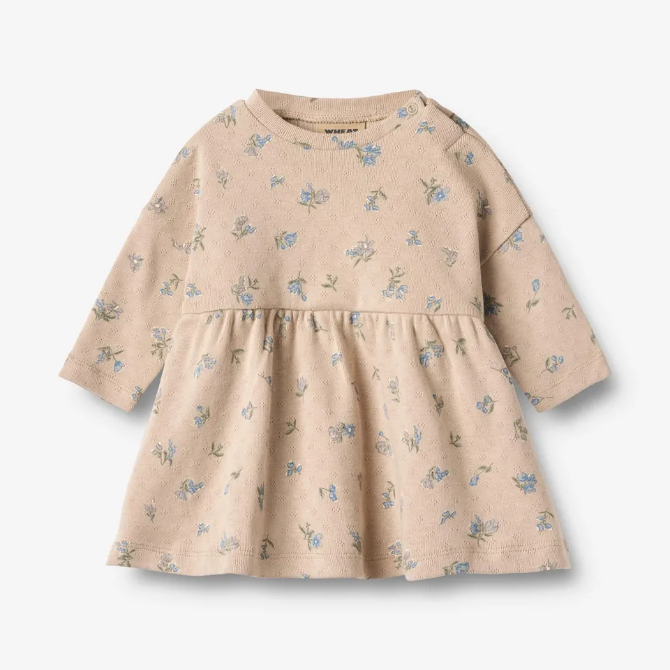 wheat-clothing-emmy-jerseykleid-warm-sand-flowers-bio image 1