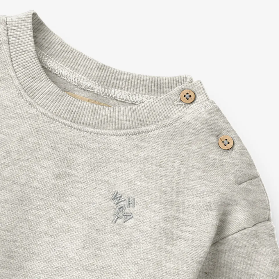 wheat-willi-l-s-sweatshirt-kinder-light-melange-grey-bio-baumwolle image 1