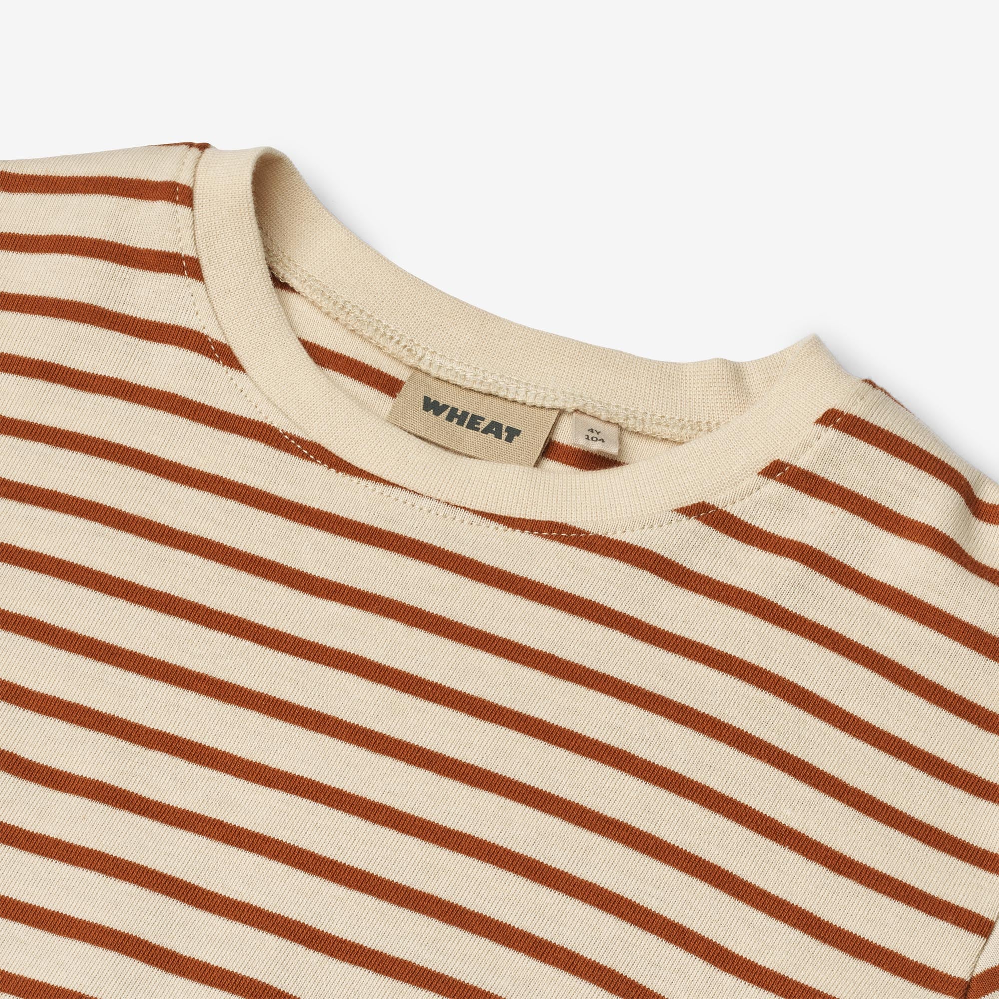 wheat-fabian-t-shirt-s-s-kinder-warm-caramel-stripe-bio-baumwolle image 4