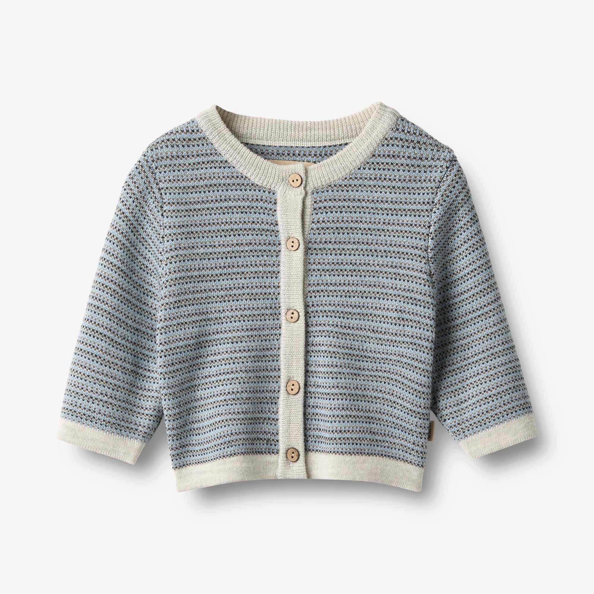 wheat-nico-strickjacke-bluey-merinowolle-baby-unisex image 1