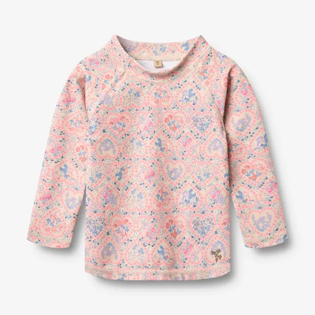 wheat-dilan-swim-t-shirt-badeshirt-pink-heart-flowers-uv-40 image 1