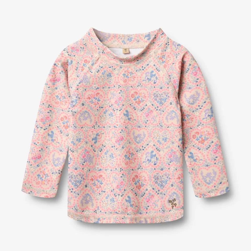 wheat-dilan-swim-t-shirt-badeshirt-pink-heart-flowers-uv-40 image 1