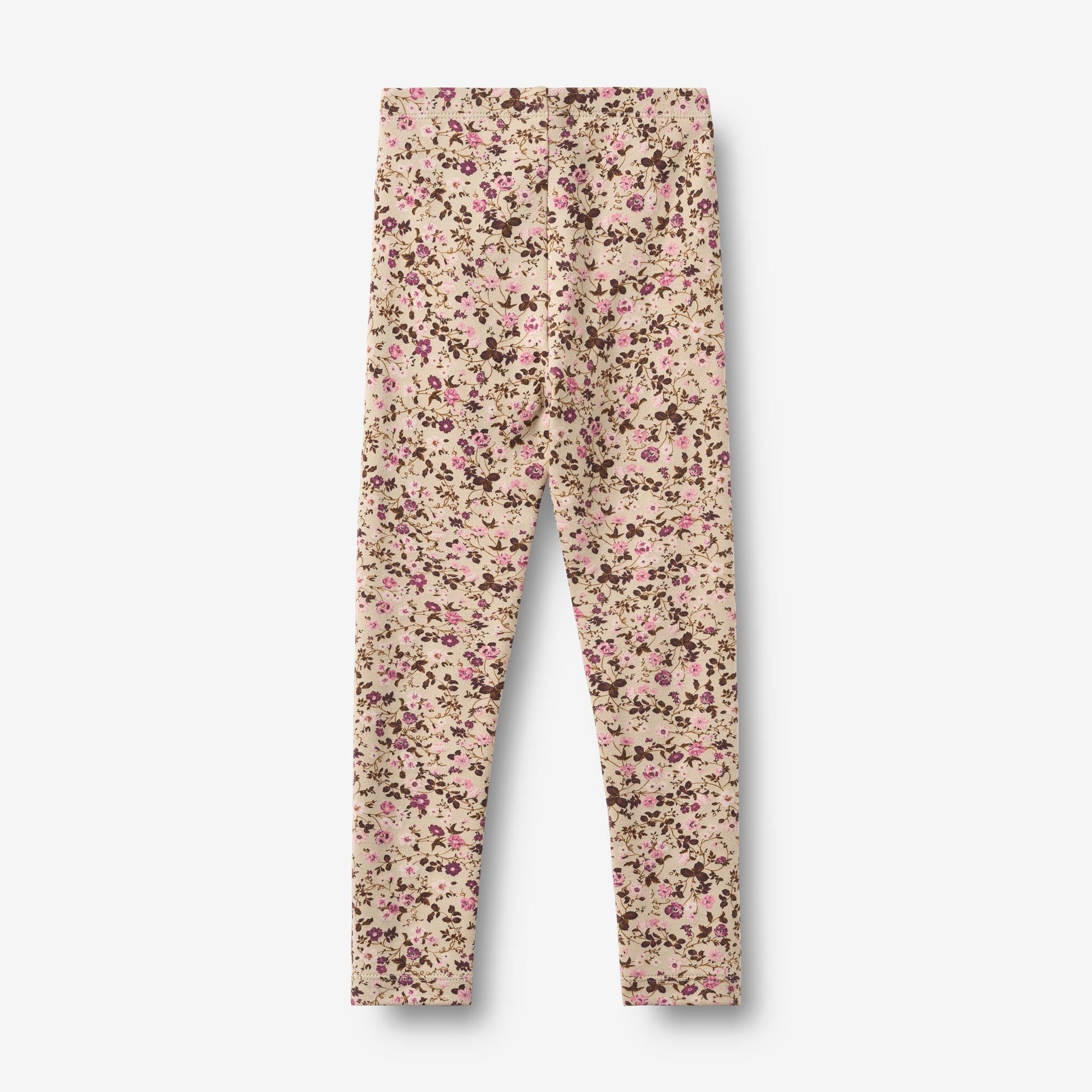 wheat-jules-leggings-soft-sand-flower-wine-bio-jersey image 2