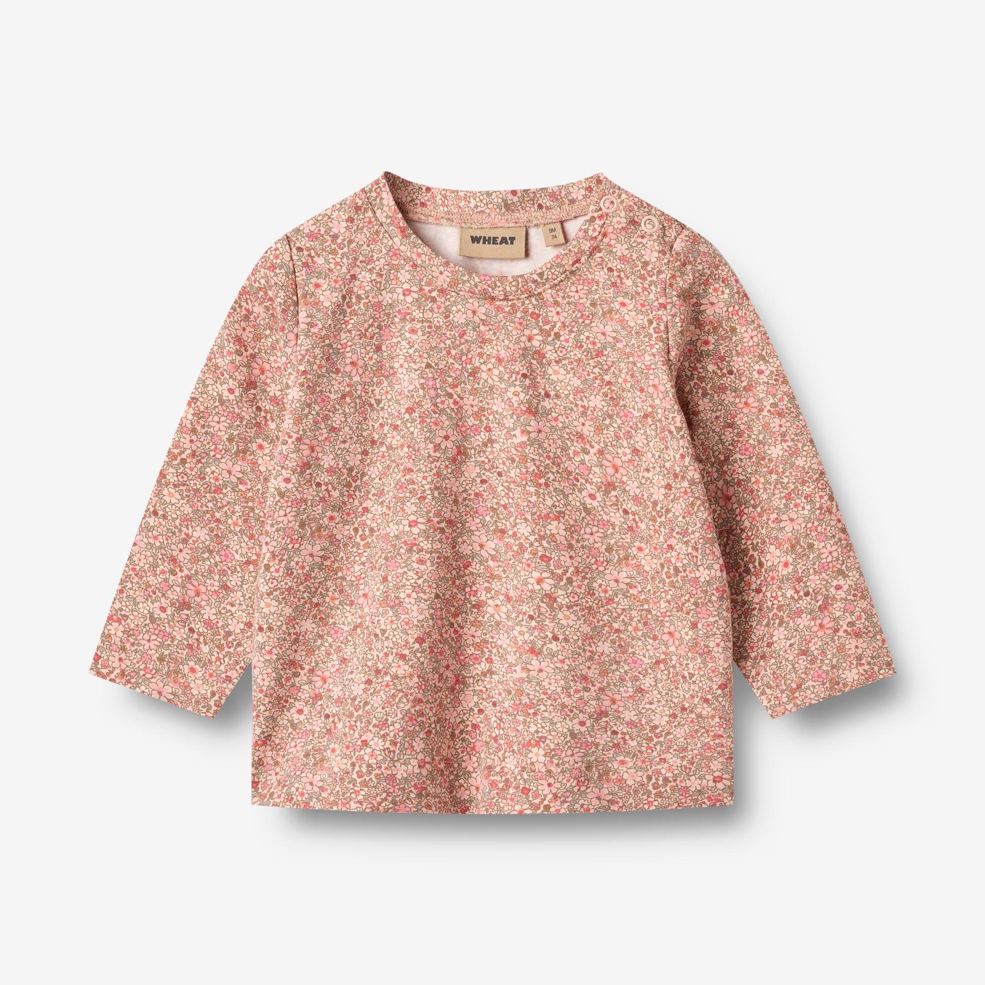 wheat-manna-rose-dust-langarmshirt-80-blumen-bio image 1