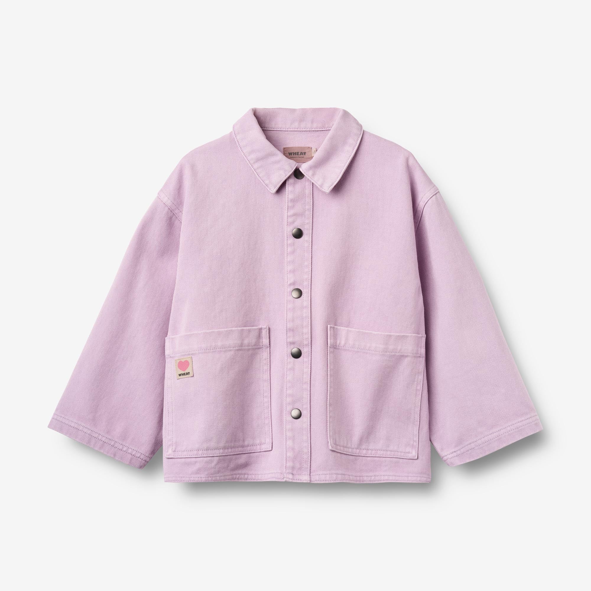 wheat-overshirt-cole-kinderhemd-lavender-glow-bio-baumwolle image 1