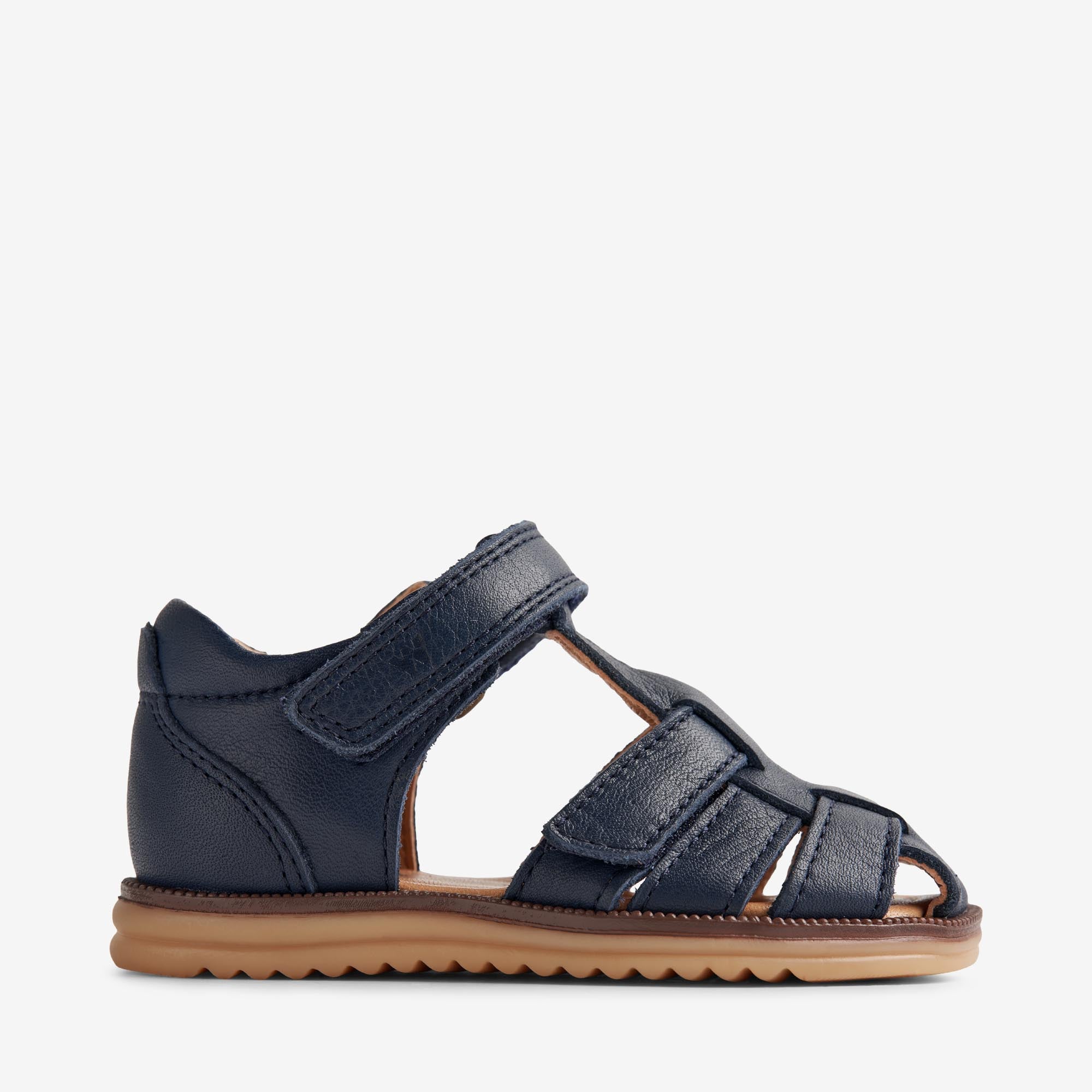 wheat-sky-sandale-navy-leder-lauflernsandale-mit-klett image 2