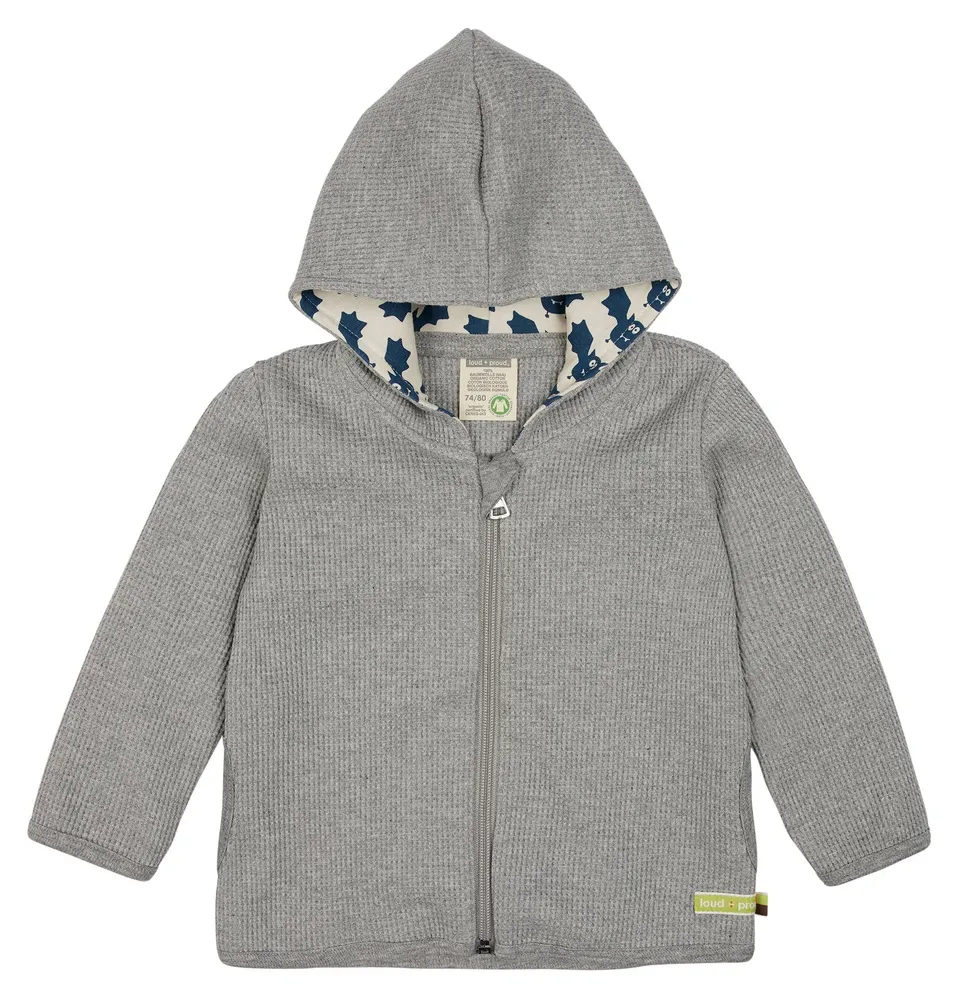 loud-proud-classics-kapuzenjacke-waffel-grey-62-68 image 1
