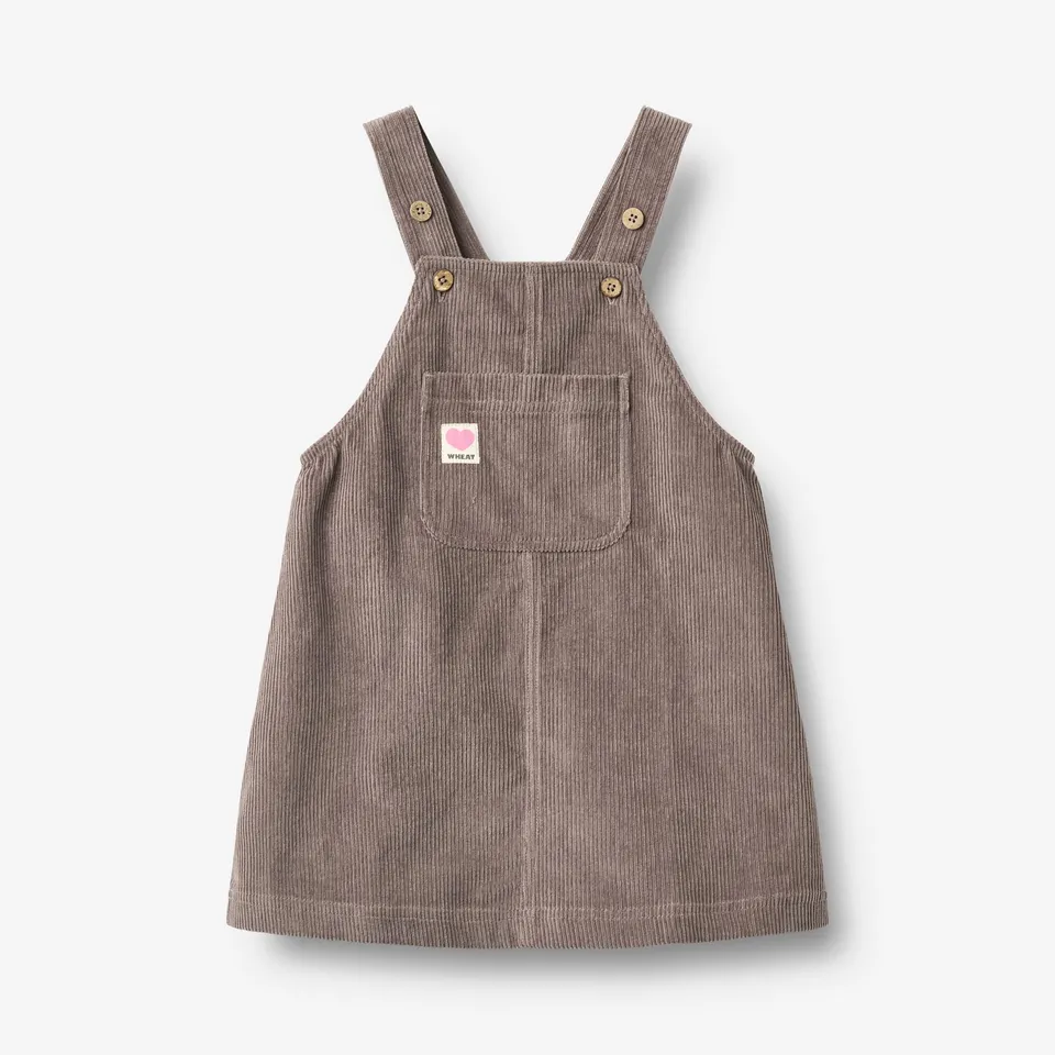 wheat-caroline-latzkleid-cord-plum-truffle-bio-baumwolle image 1