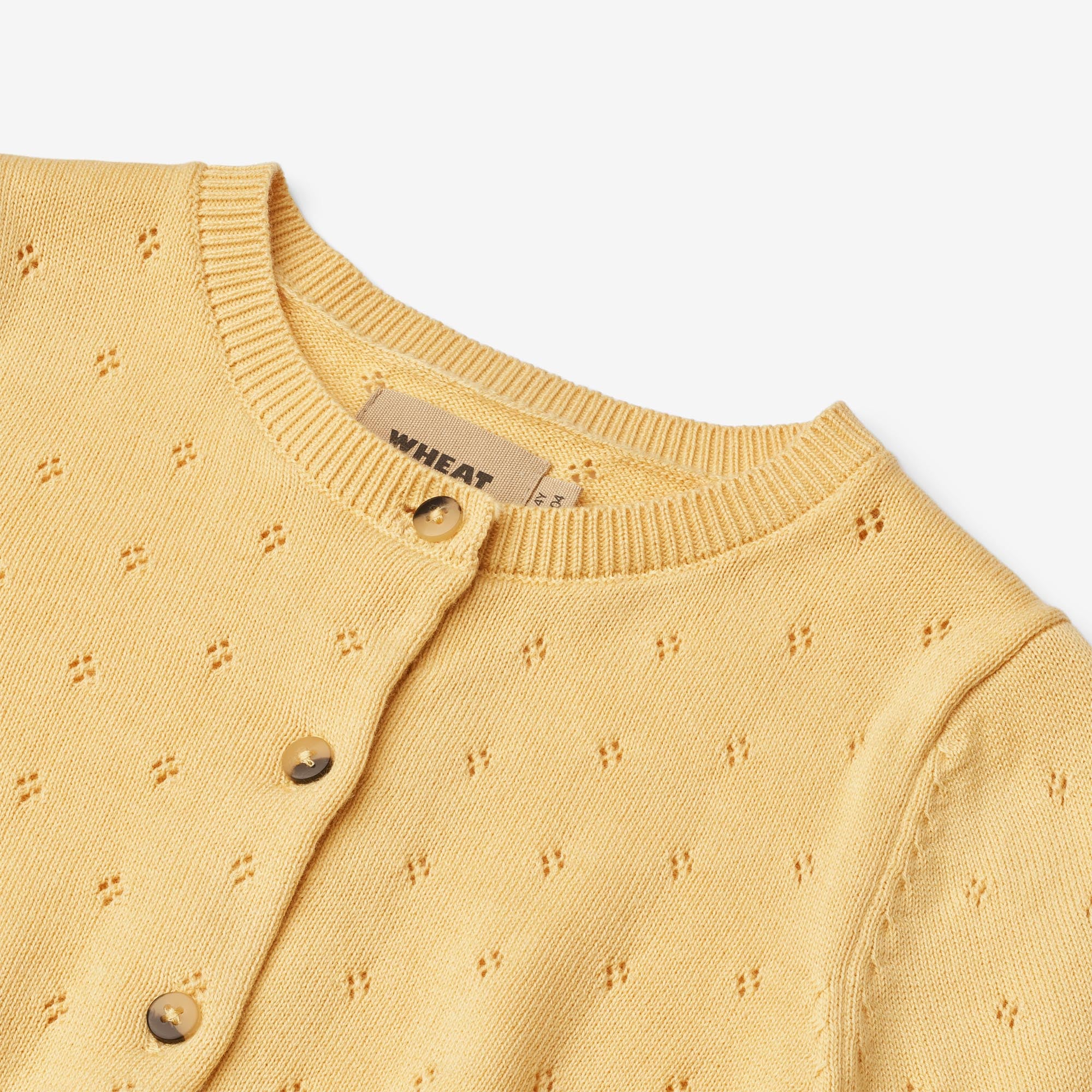 wheat-maia-strickjacke-golden-yellow-m-dchen-bio-baumwolle image 3