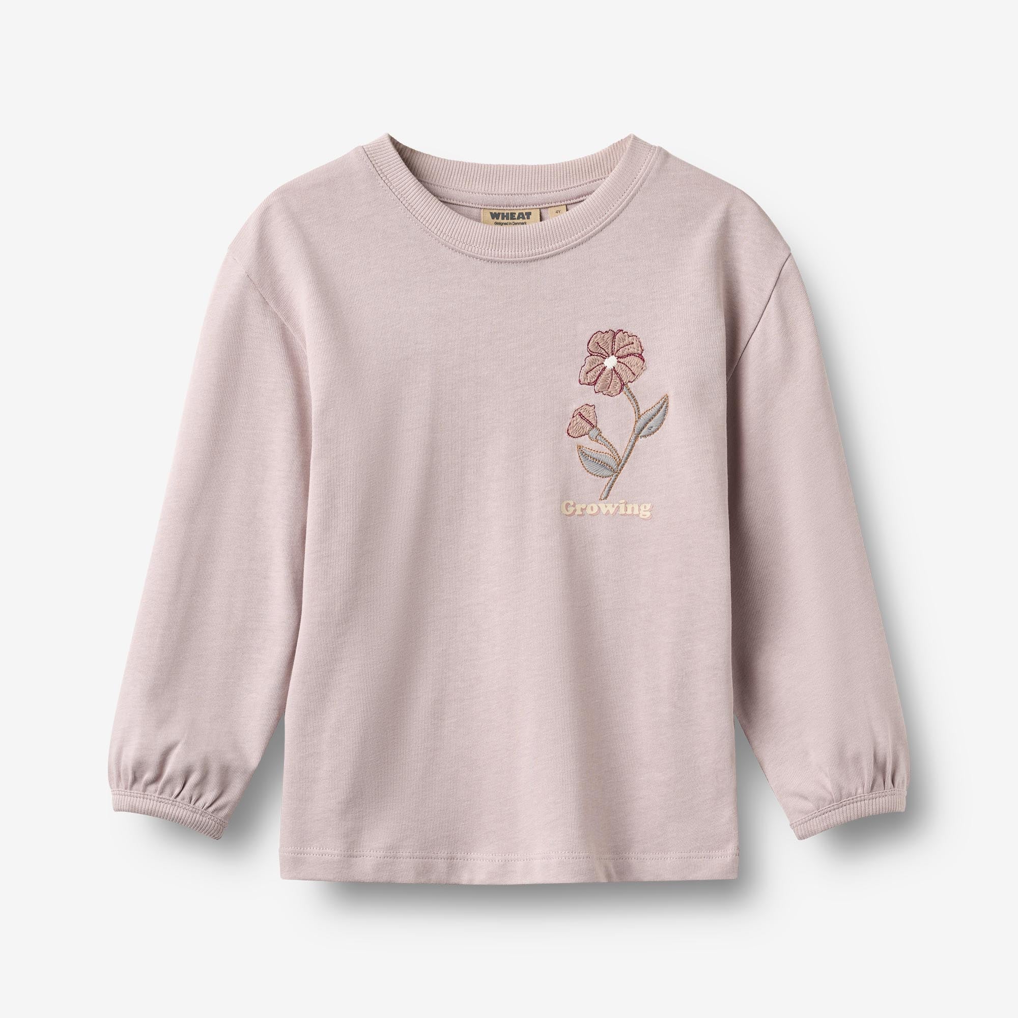 wheat-sira-langarmshirt-soft-lilac-bio-baumwolle-print image 1