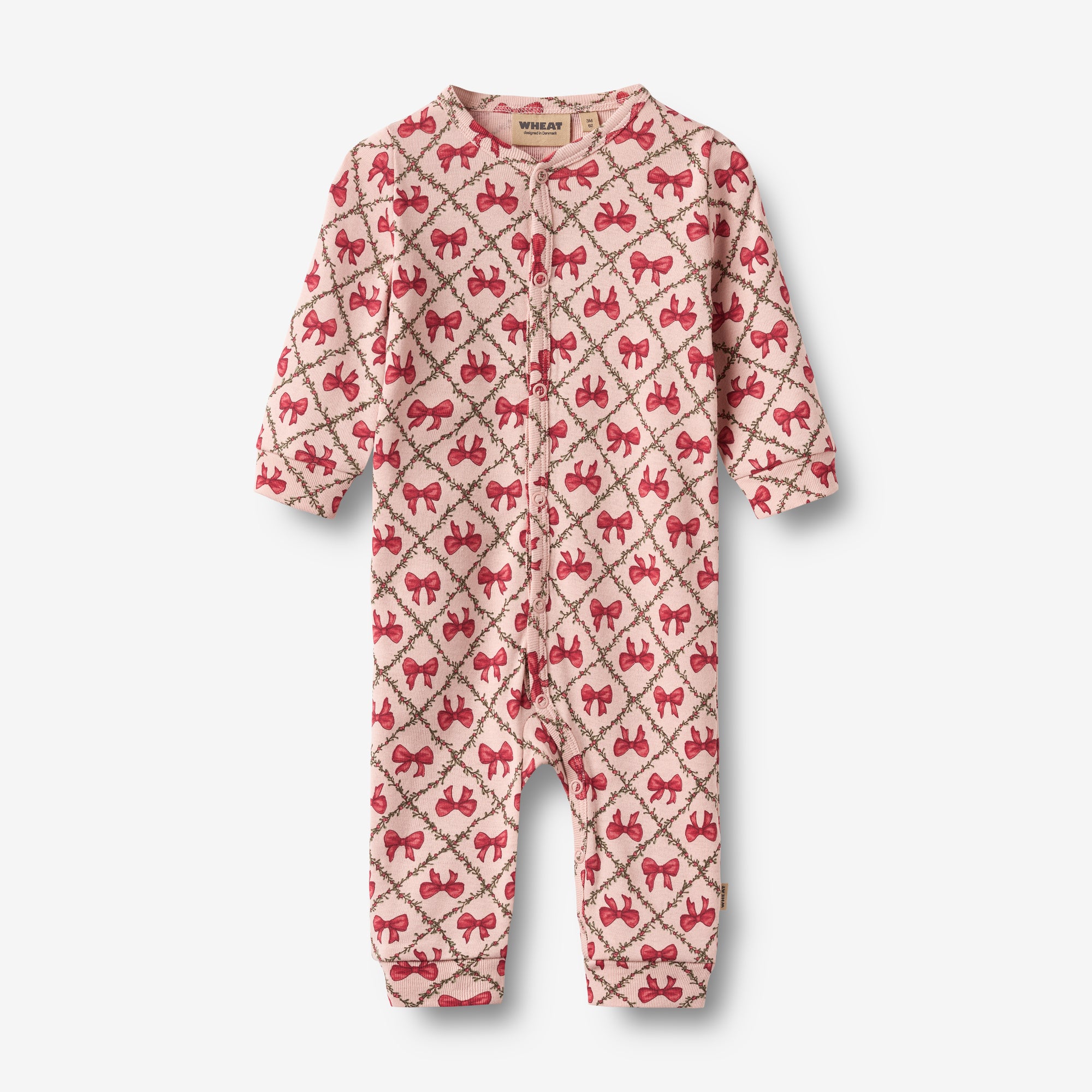 wheat-nikola-strampler-dim-rose-bows-baby-bio-baumwolle image 2