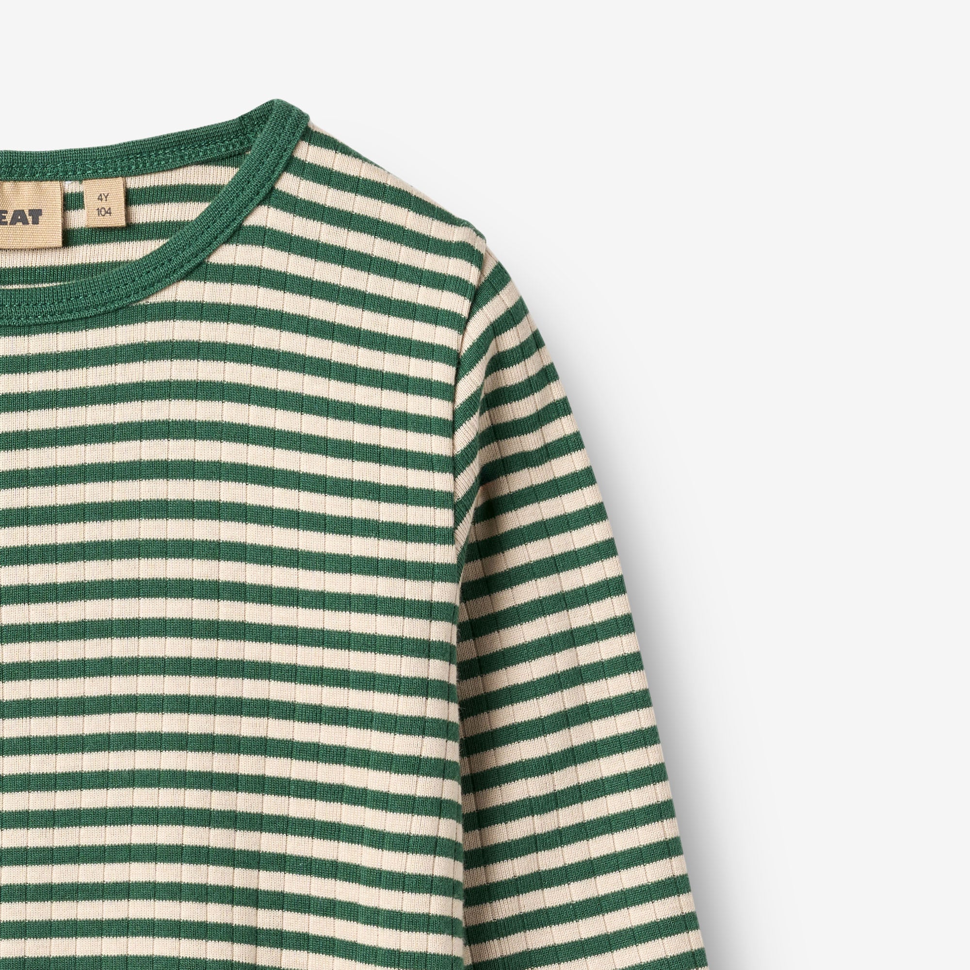 wheat-stig-t-shirt-langarm-bio-baumwolle-green-stripe image 7