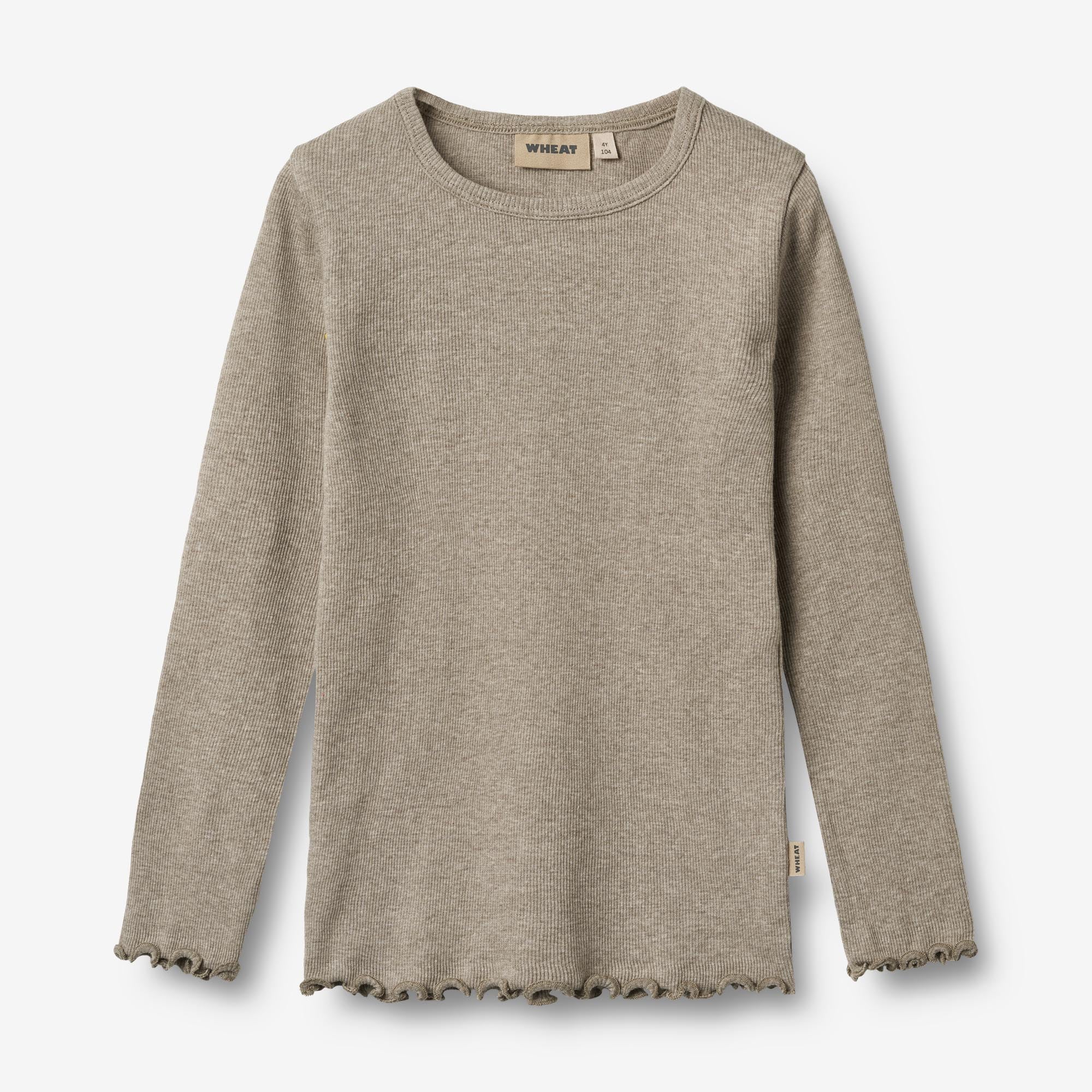 wheat-ida-langarmshirt-gravel-melange-bio-baumwolle image 1