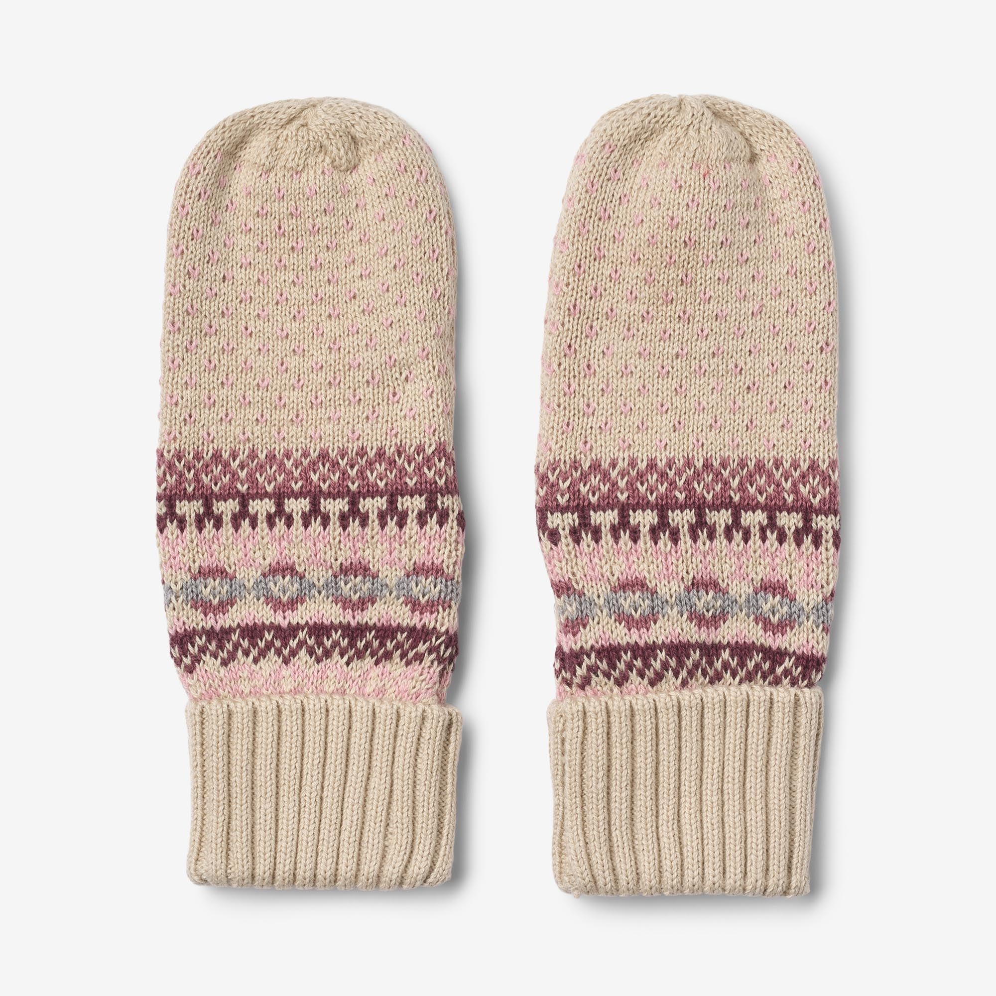 wheat-cotta-jacquard-handschuhe-rose-bio-baumwolle image 1