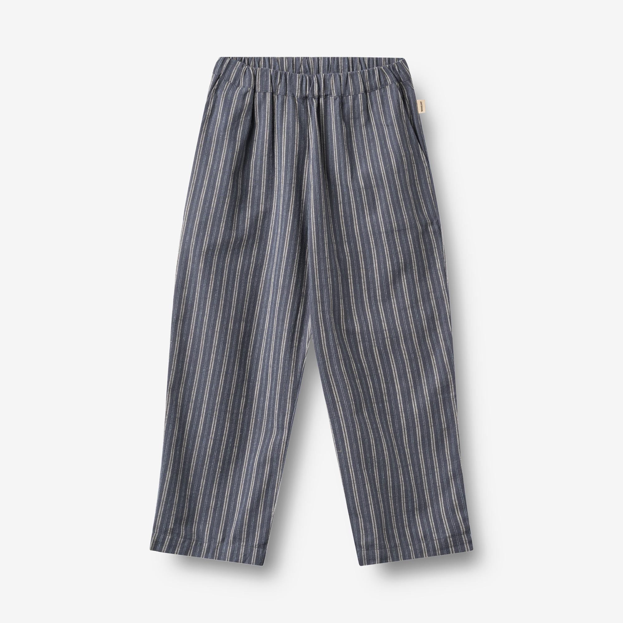 wheat-madison-pyjama-kinder-blue-holiday-stripe-bio image 7