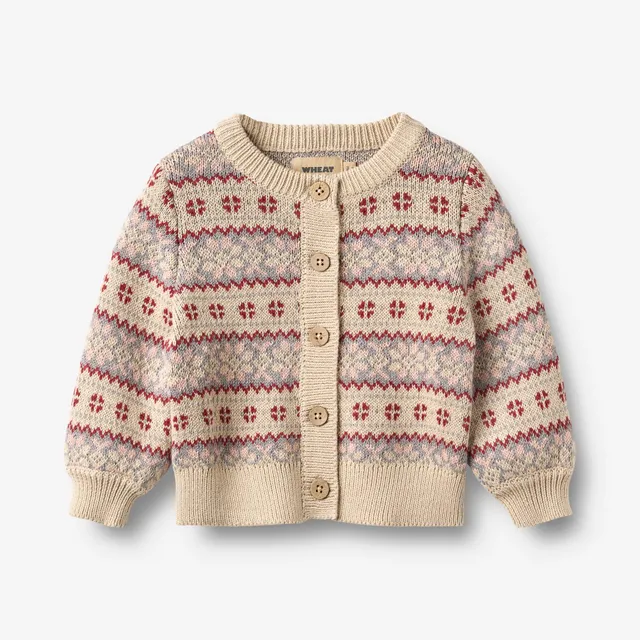 wheat-vikki-jacquard-strickjacke-offwhite-baby-bio image 1