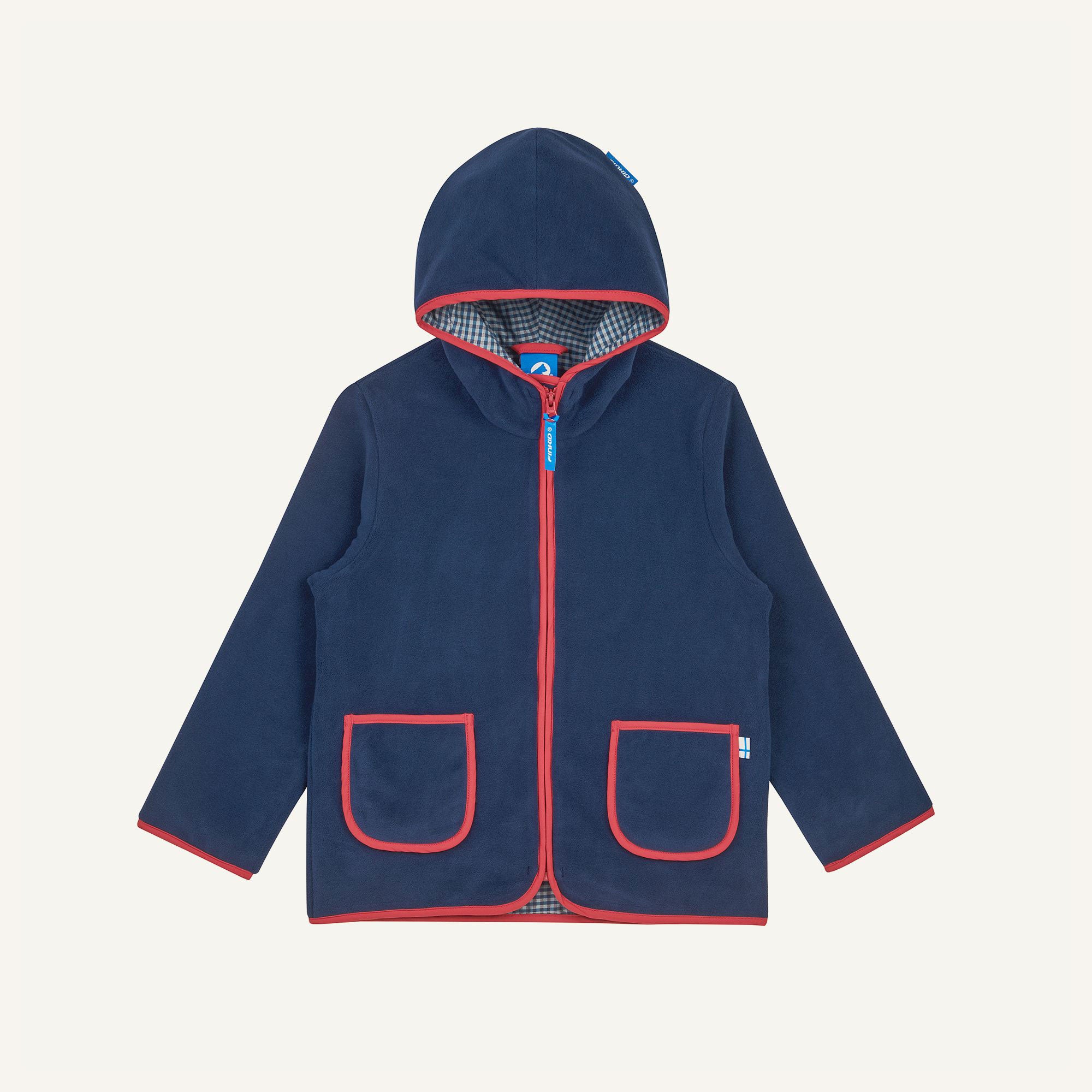 finkid-tonttu-fleecejacke-navy-dove-110-120-zip-in image 2
