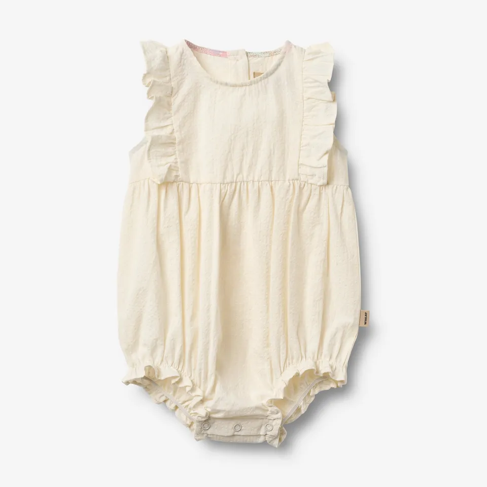 wheat-romper-emmaline-baby-overall-ivory-bio-baumwolle image 1