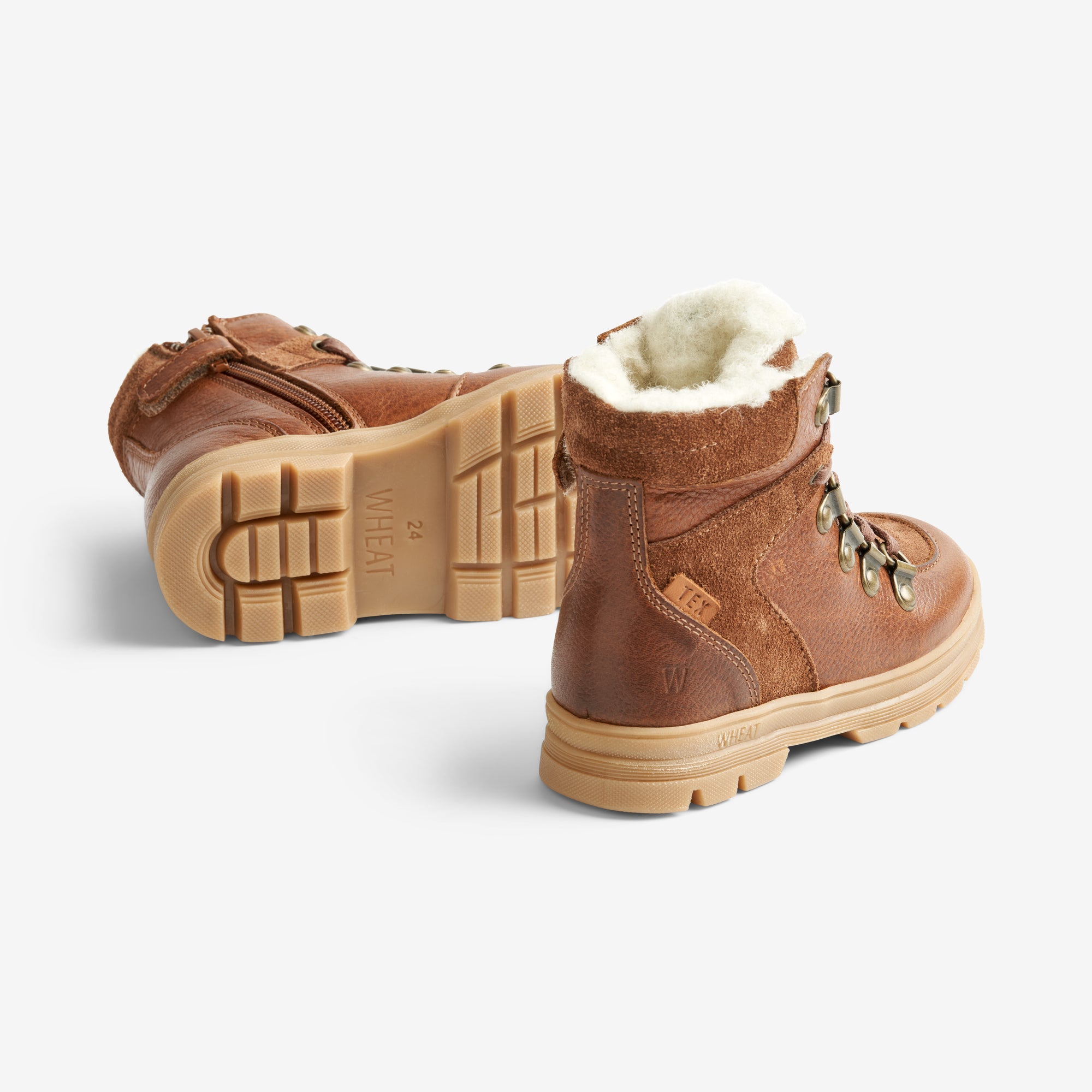 wheat-toni-hiker-tex-winterstiefel-cognac-wolle image 3