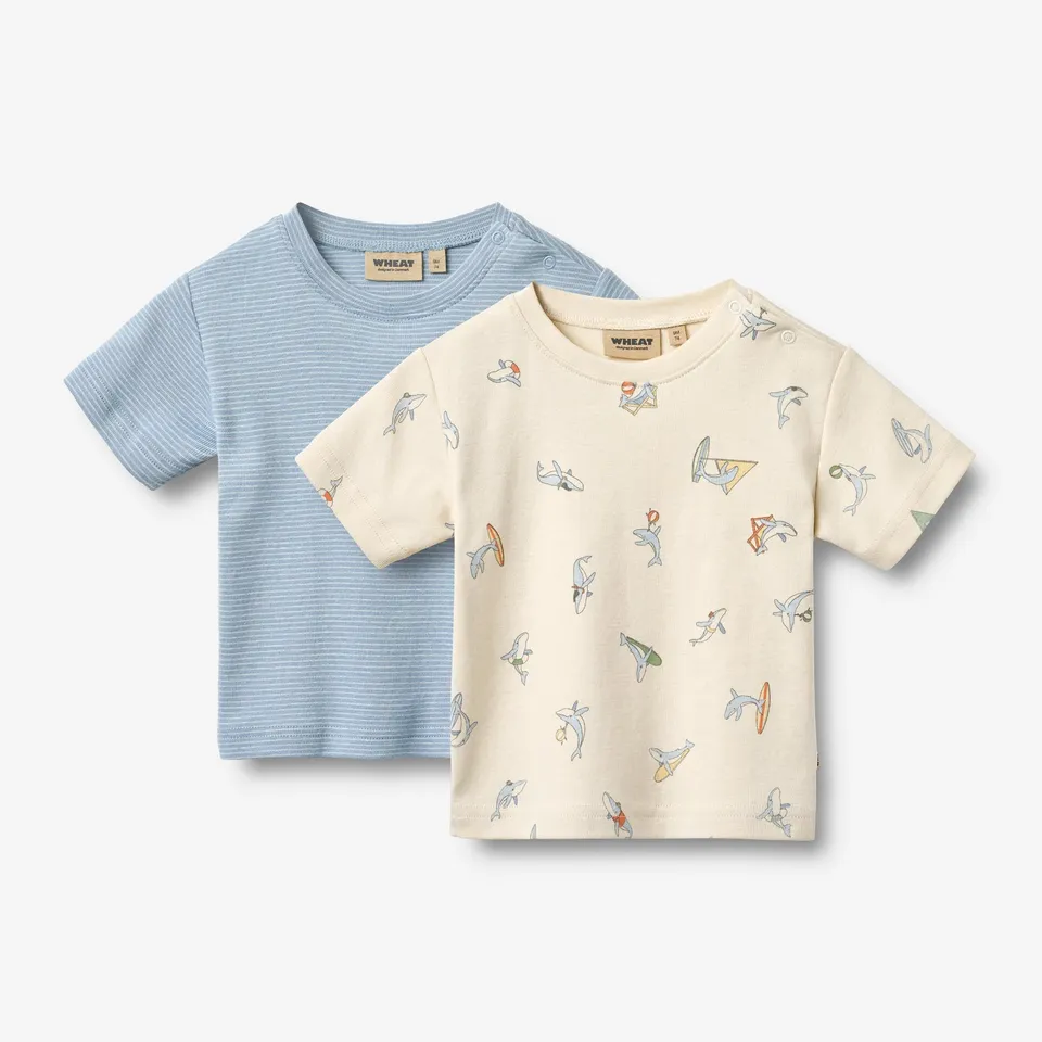 wheat-fabian-t-shirt-2er-whale-friends-gr-74-bio image 1