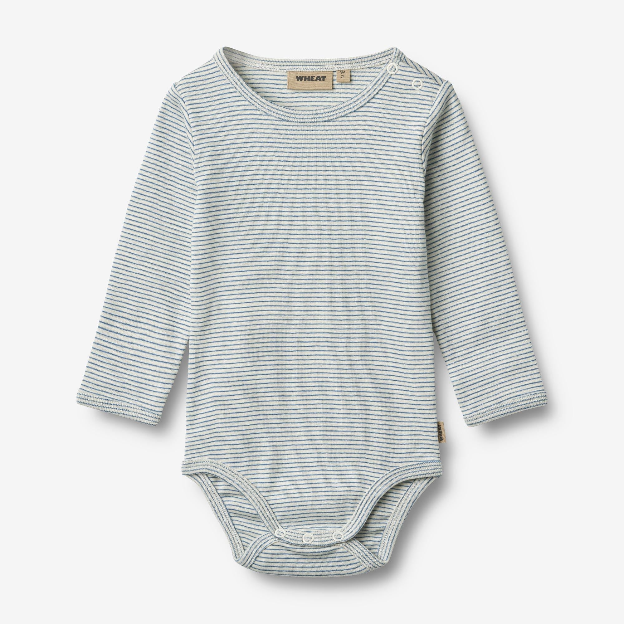 wheat-berti-body-langarm-blue-stripe-bio-baumwolle-baby image 1