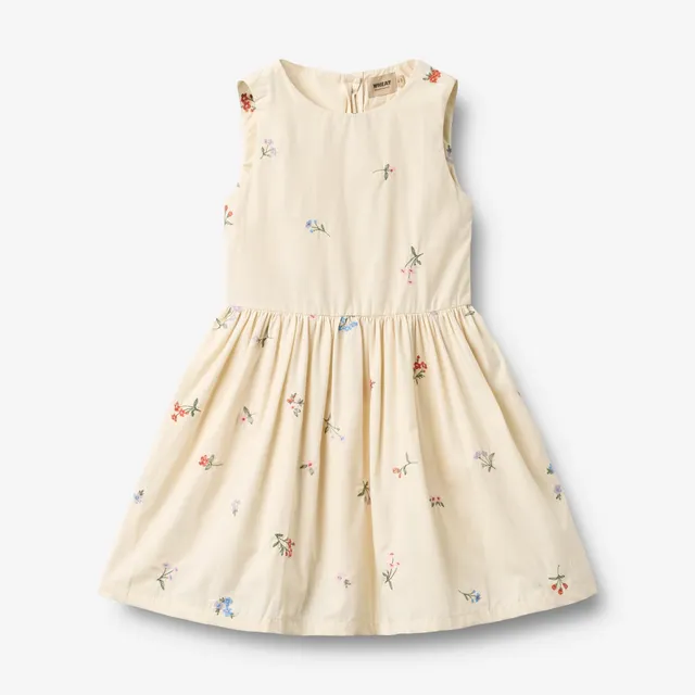 wheat-thelma-kleid-ivory-embroidery-flowers-bio image 1