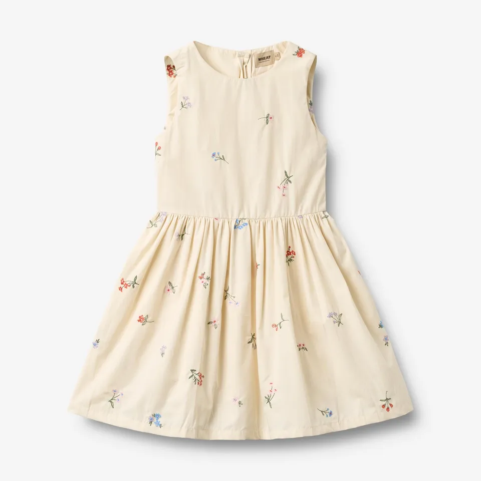 wheat-thelma-kleid-ivory-embroidery-flowers-bio image 1