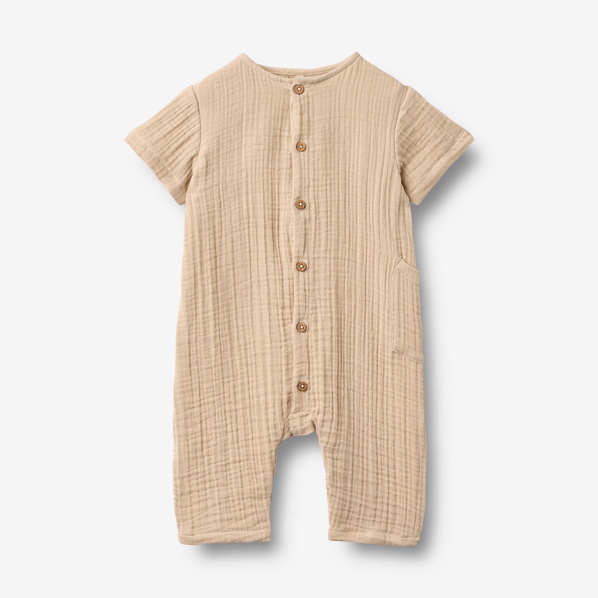 wheat-alex-romper-babyoverall-warm-sand-gr-62 image 1