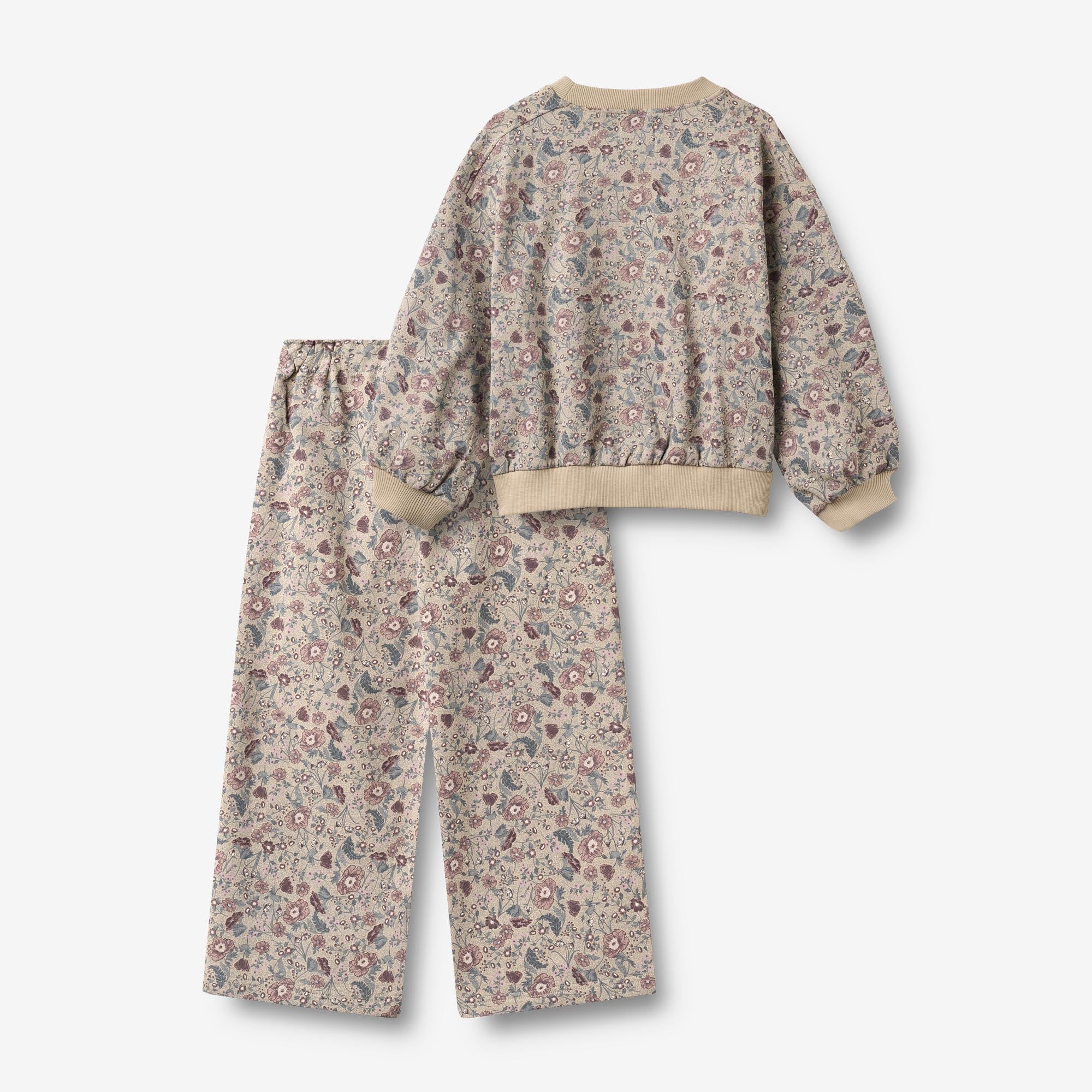 wheat-lia-set-sweatshirt-hose-m-dchen-soft-sand-flowers-bio image 2