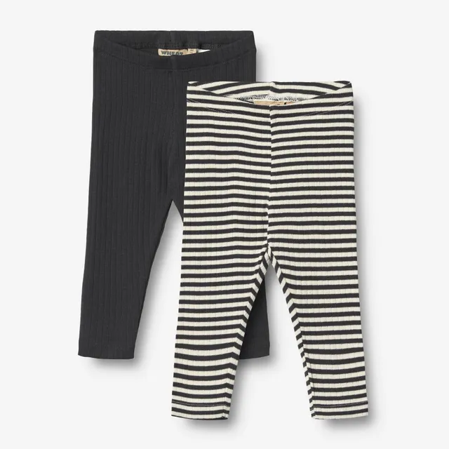 wheat-jules-leggings-2er-navy-rib-stripe-baby-bio image 1