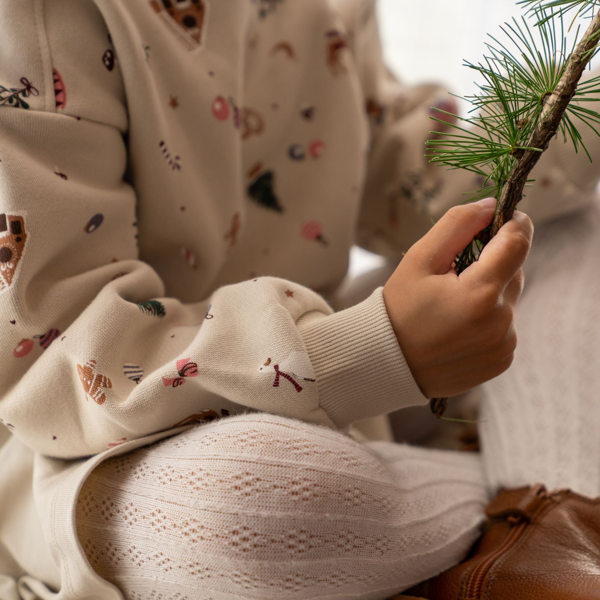 wheat-maggie-sweat-dress-l-s-offwhite-holiday-bio-baumwolle-kleid image 2
