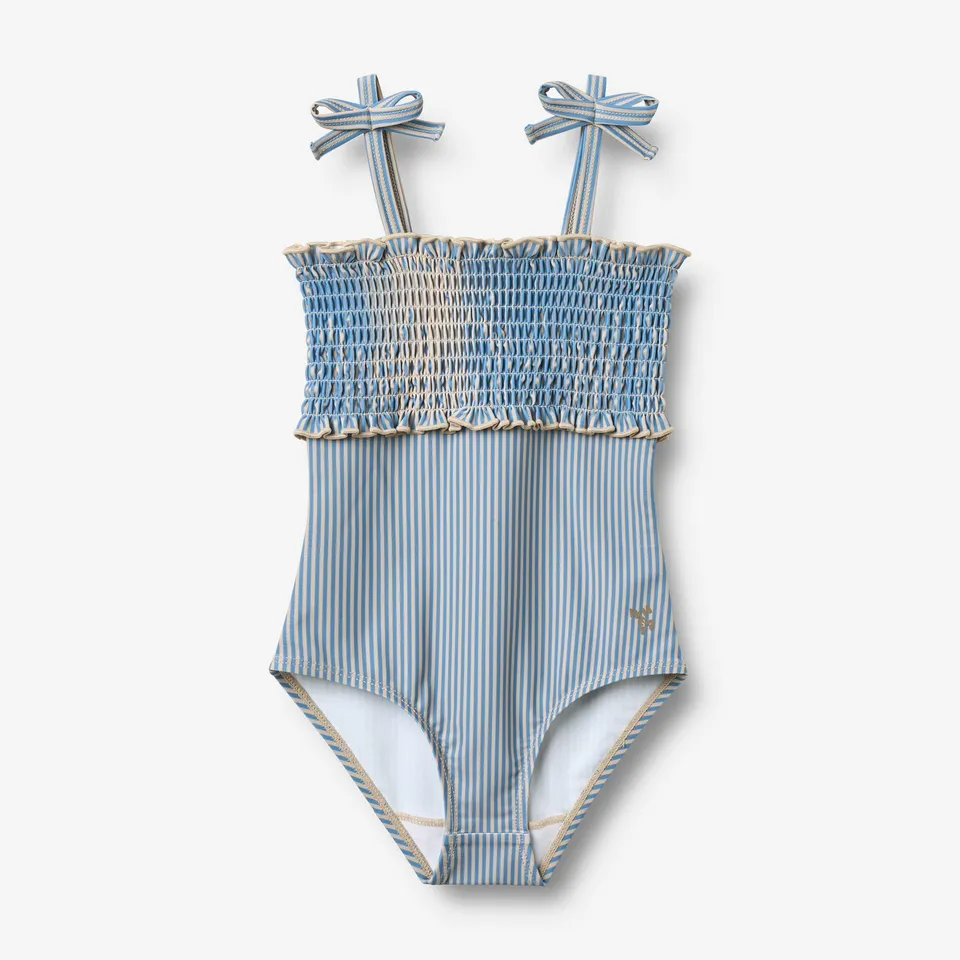 wheat-selma-badeanzug-blue-swim-stripe-uv-40-recycling image 1