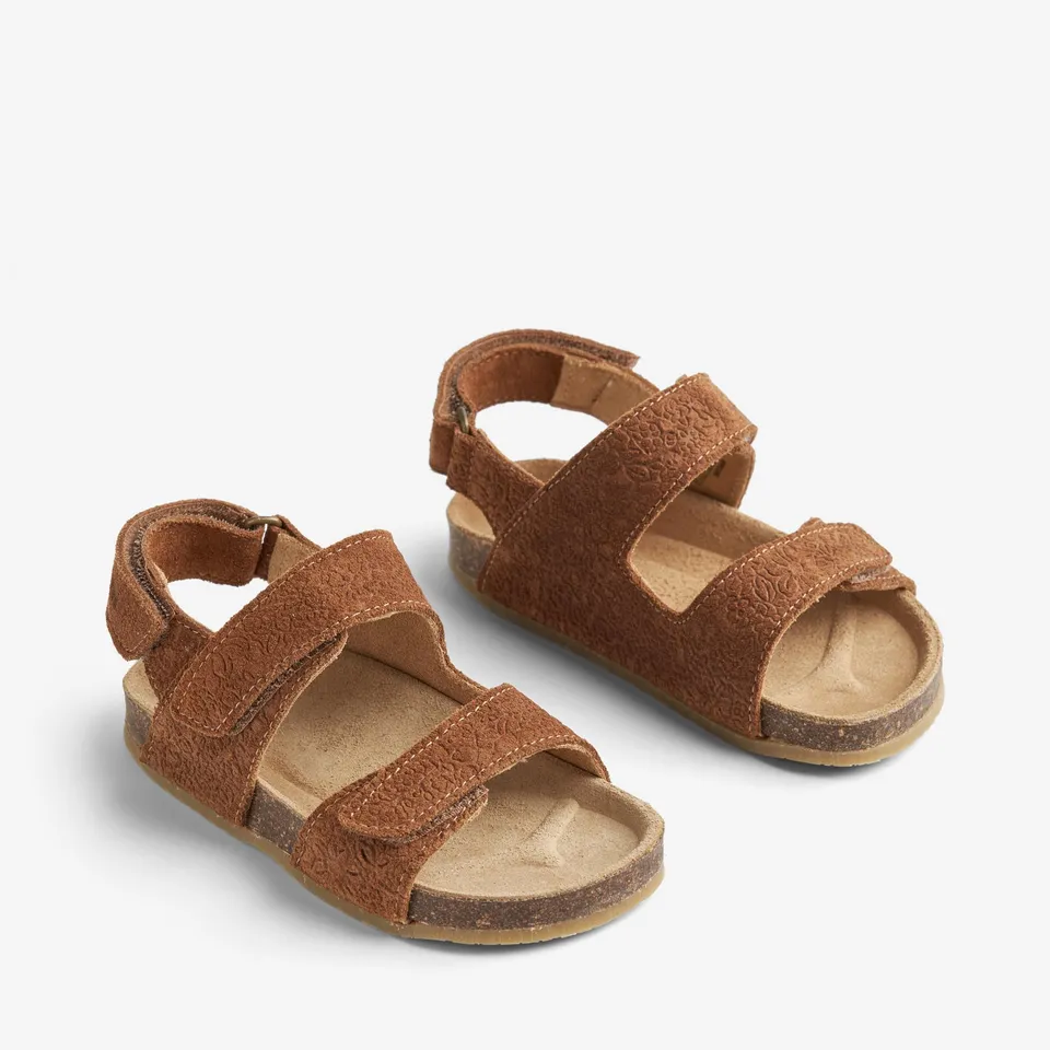 wheat-cameron-sandale-cognac-klett-leder-offen image 1