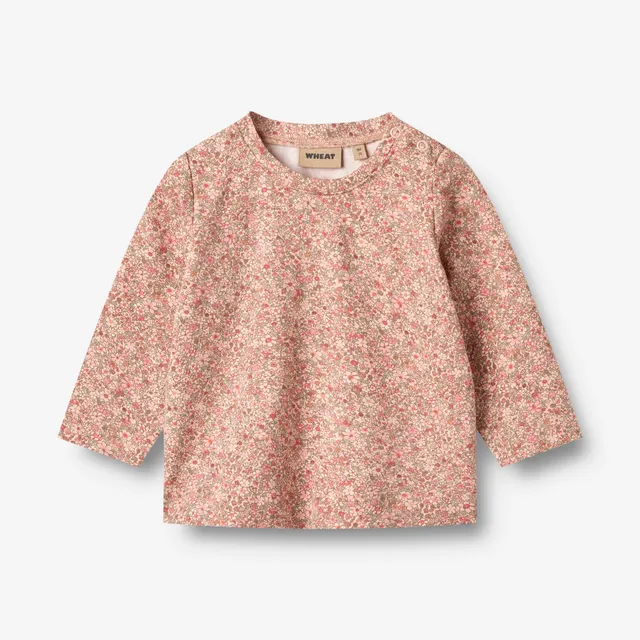 wheat-manna-rose-dust-langarmshirt-80-blumen-bio image 1