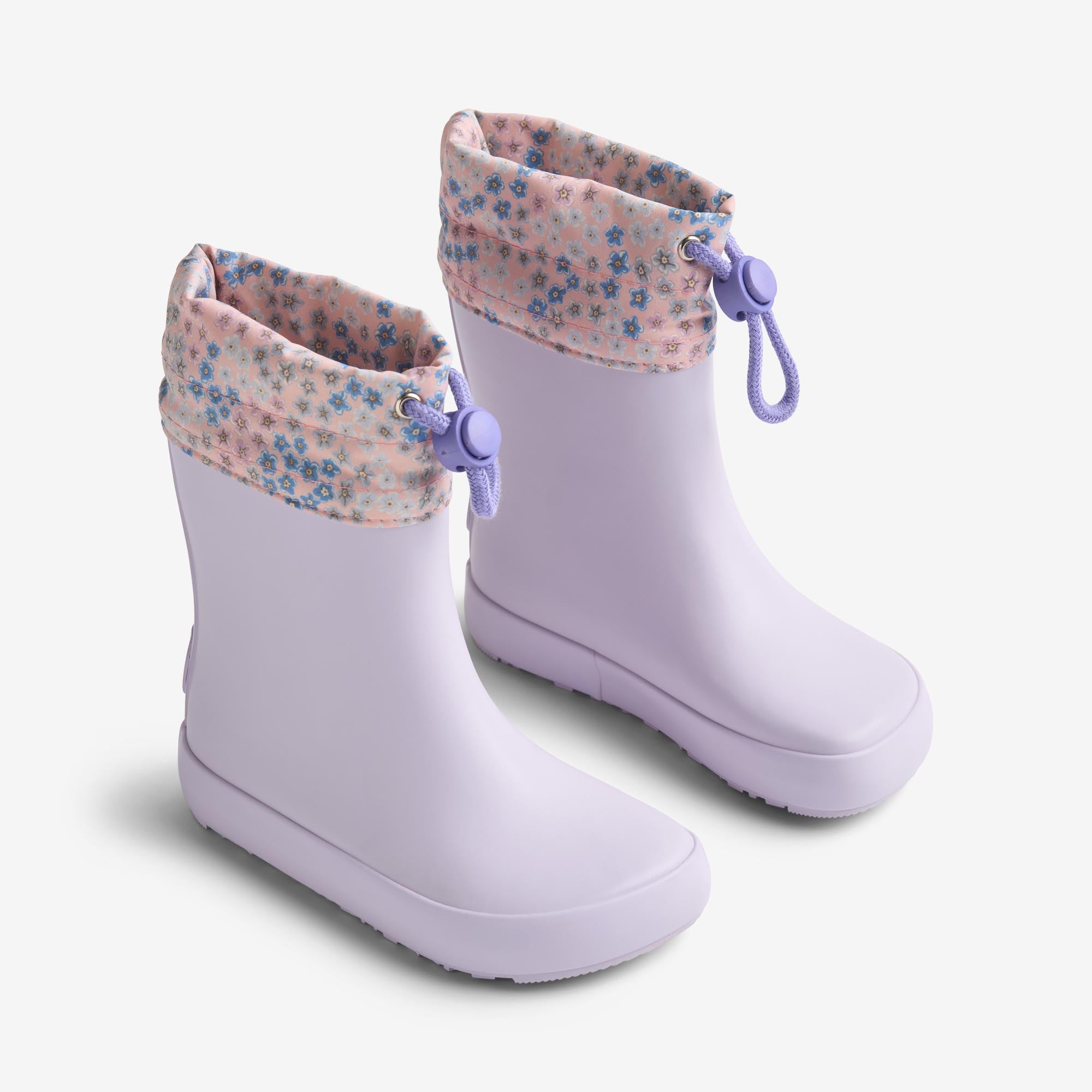 wheat-footwear-zerro-gummistiefel-powder-blue-flowers-barfu image 1