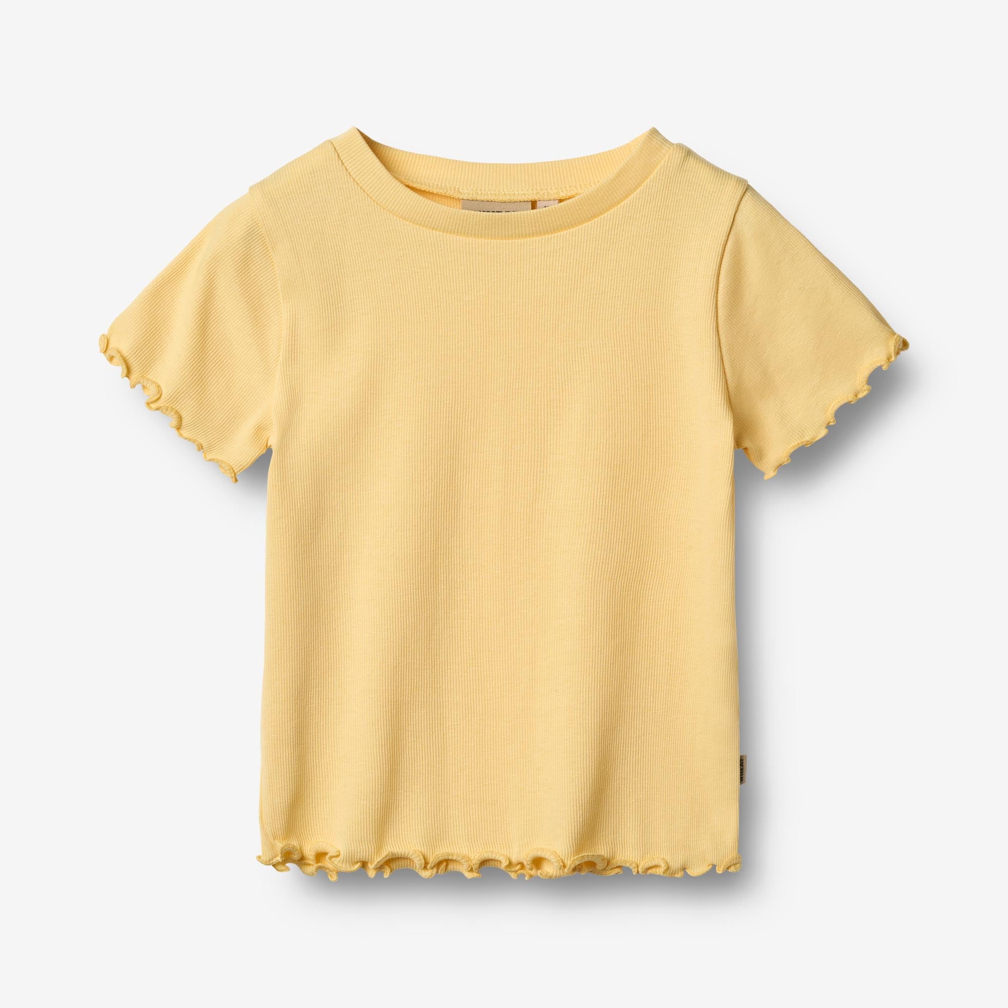 wheat-alicia-rippen-t-shirt-kinder-golden-yellow-bio-baumwolle image 1