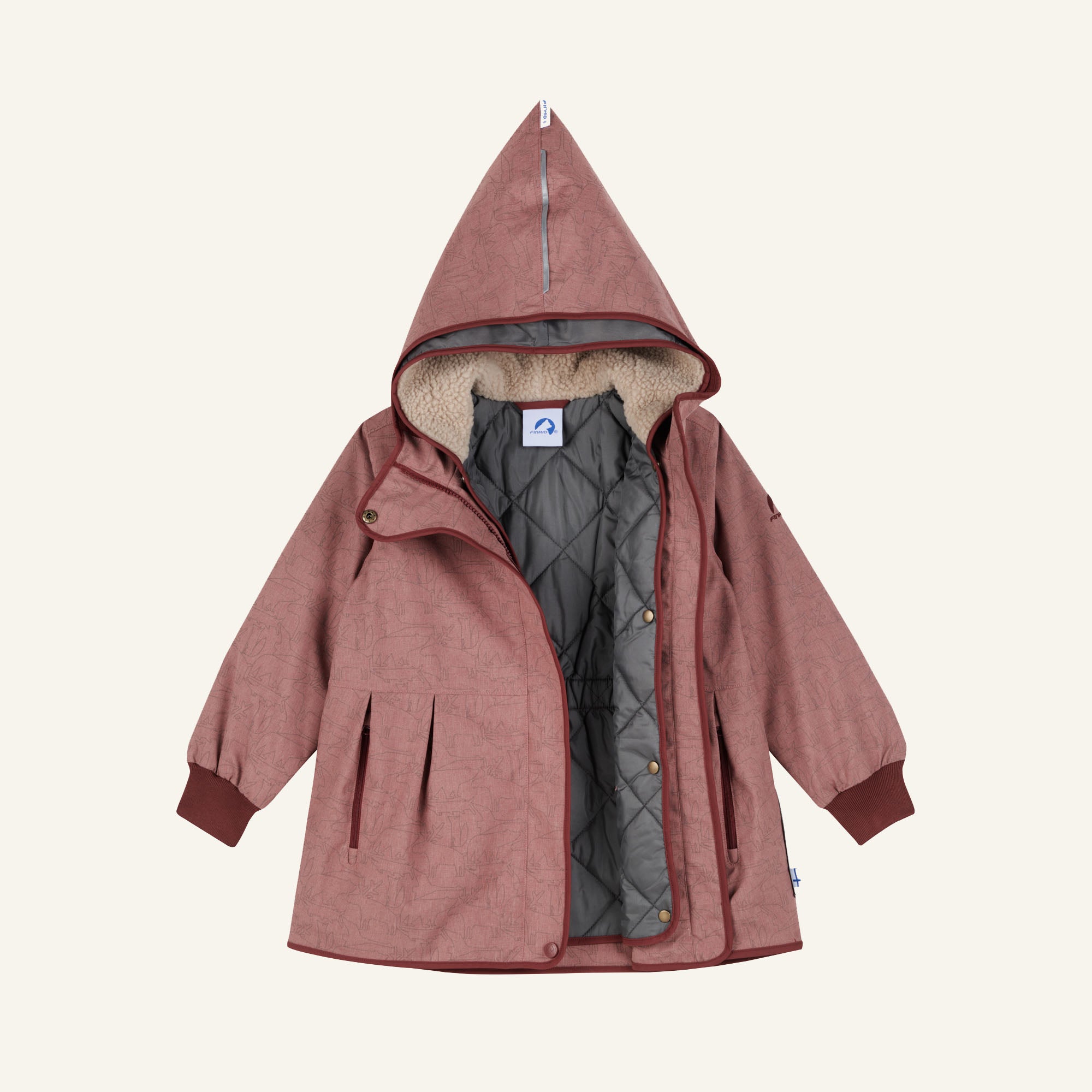 finkid-husky-nivala-kinder-outdoorjacke-trellis-deep-teal-2in1 image 4